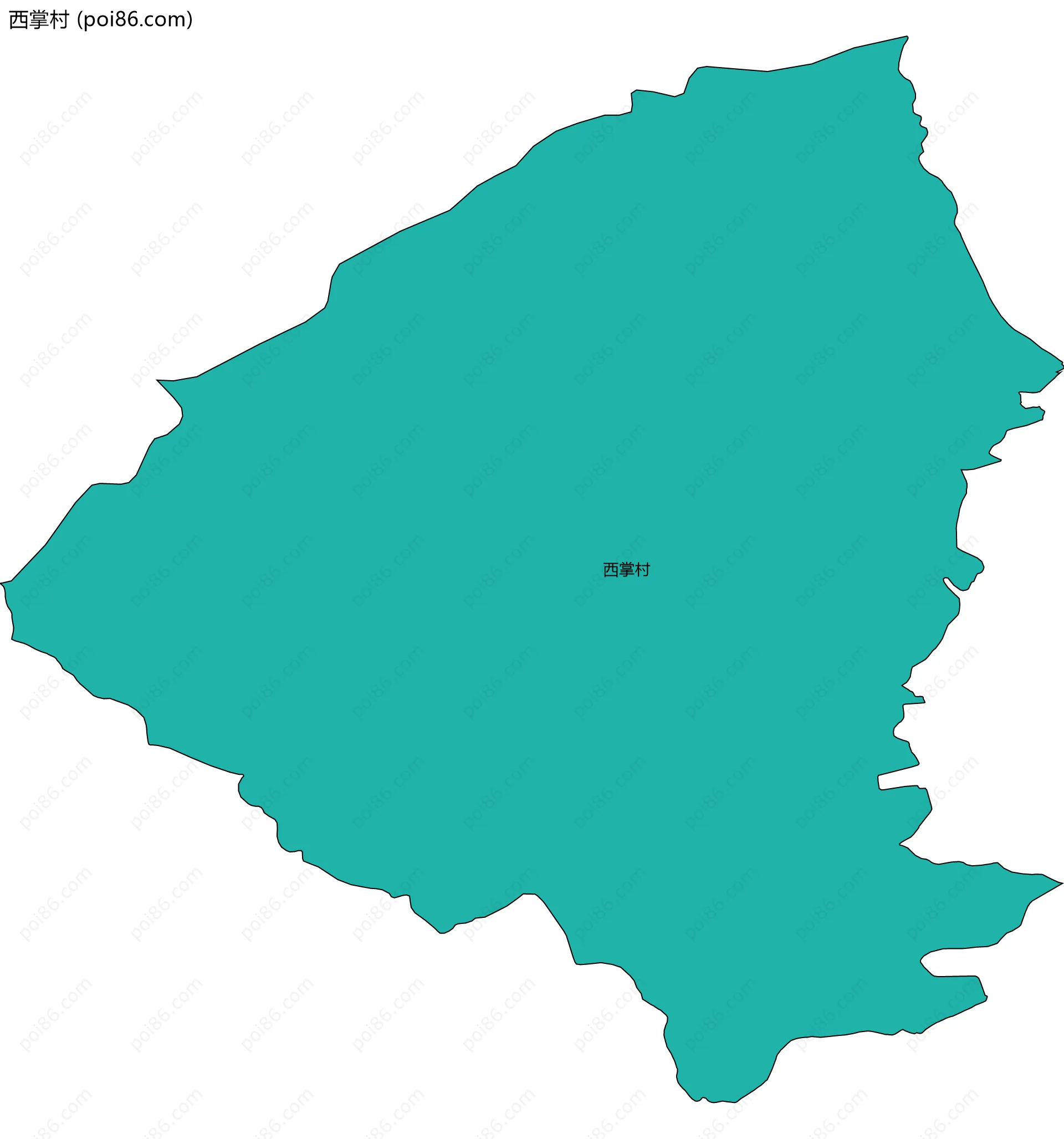 西掌村边界地图