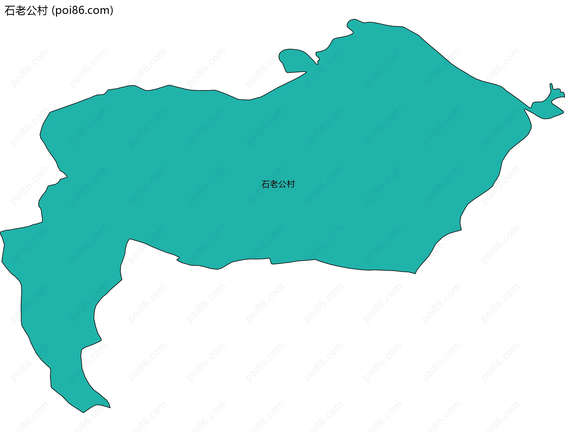 石老公村边界地图