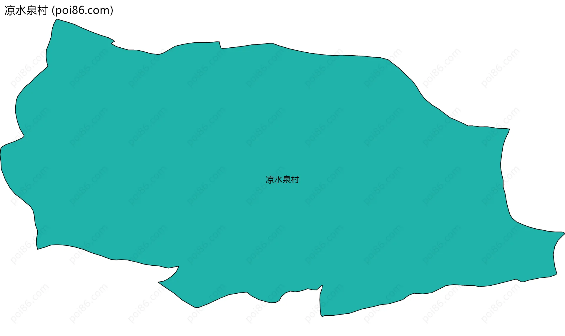 凉水泉村边界地图