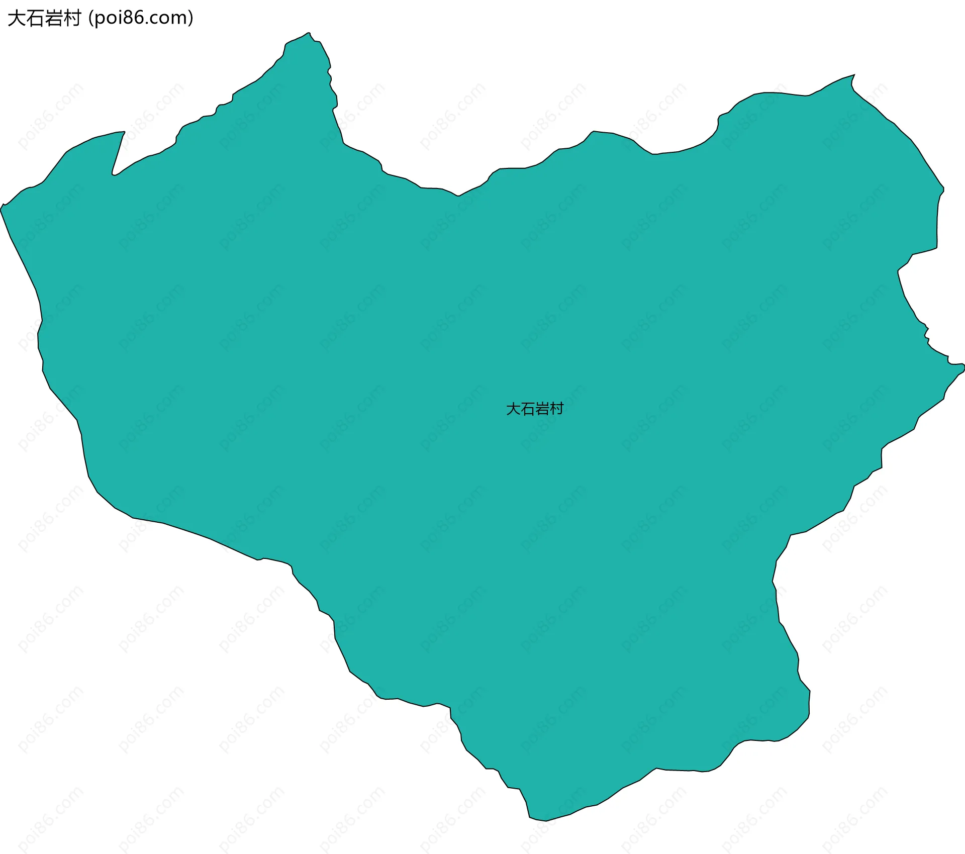 大石岩村边界地图