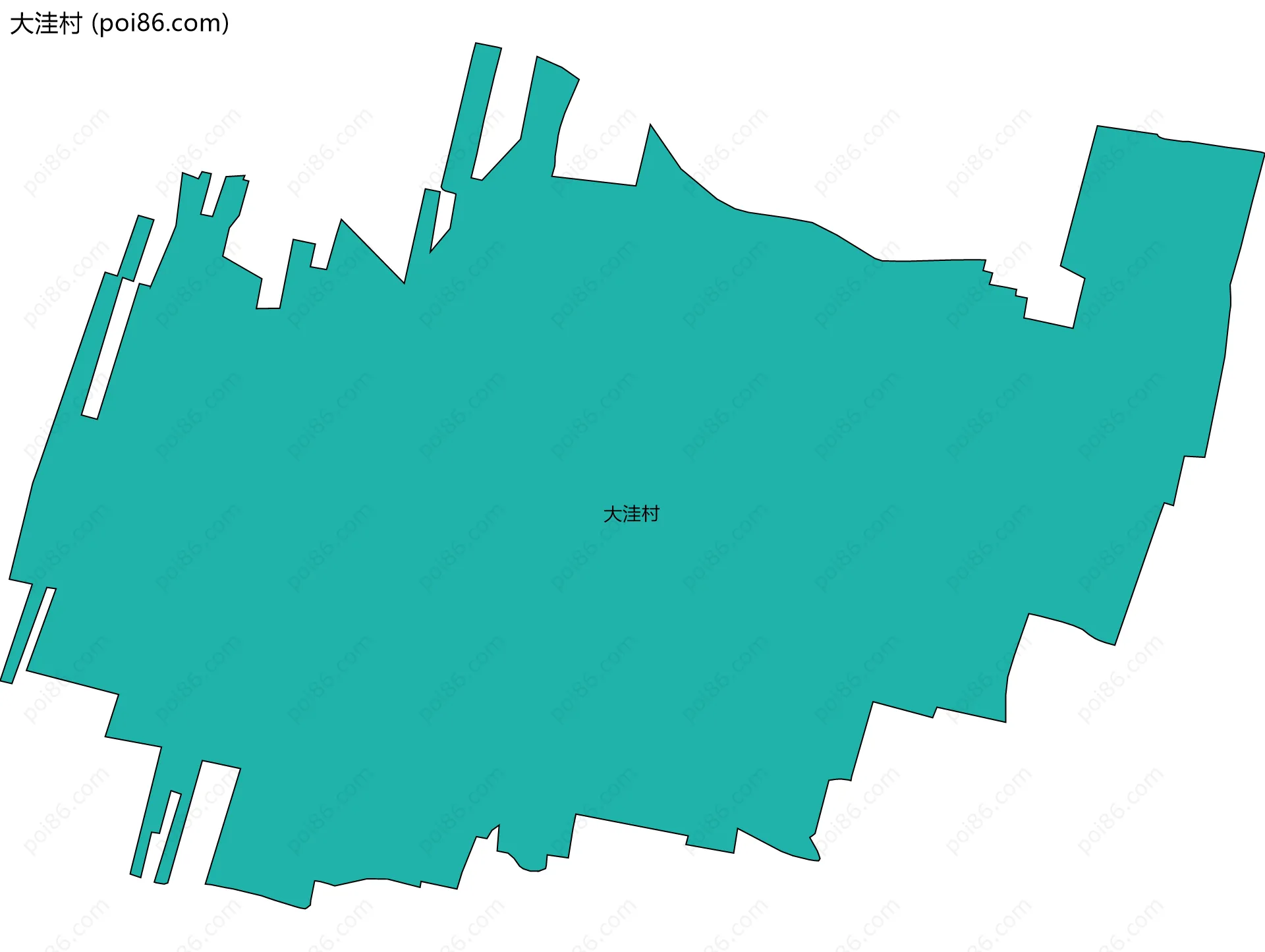 大洼村边界地图