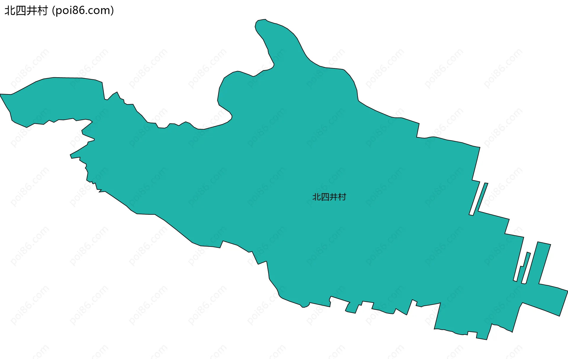 北四井村边界地图