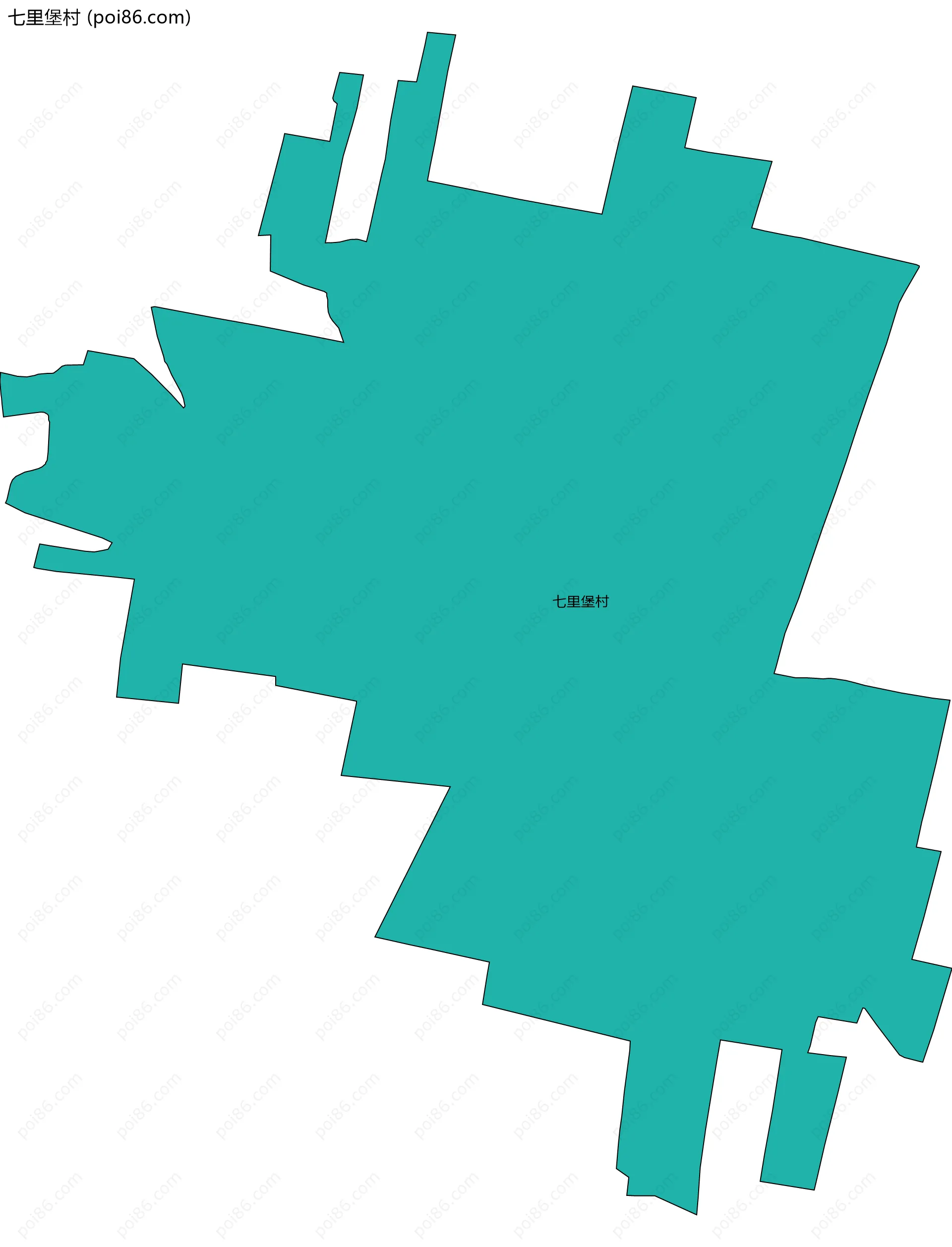 七里堡村边界地图