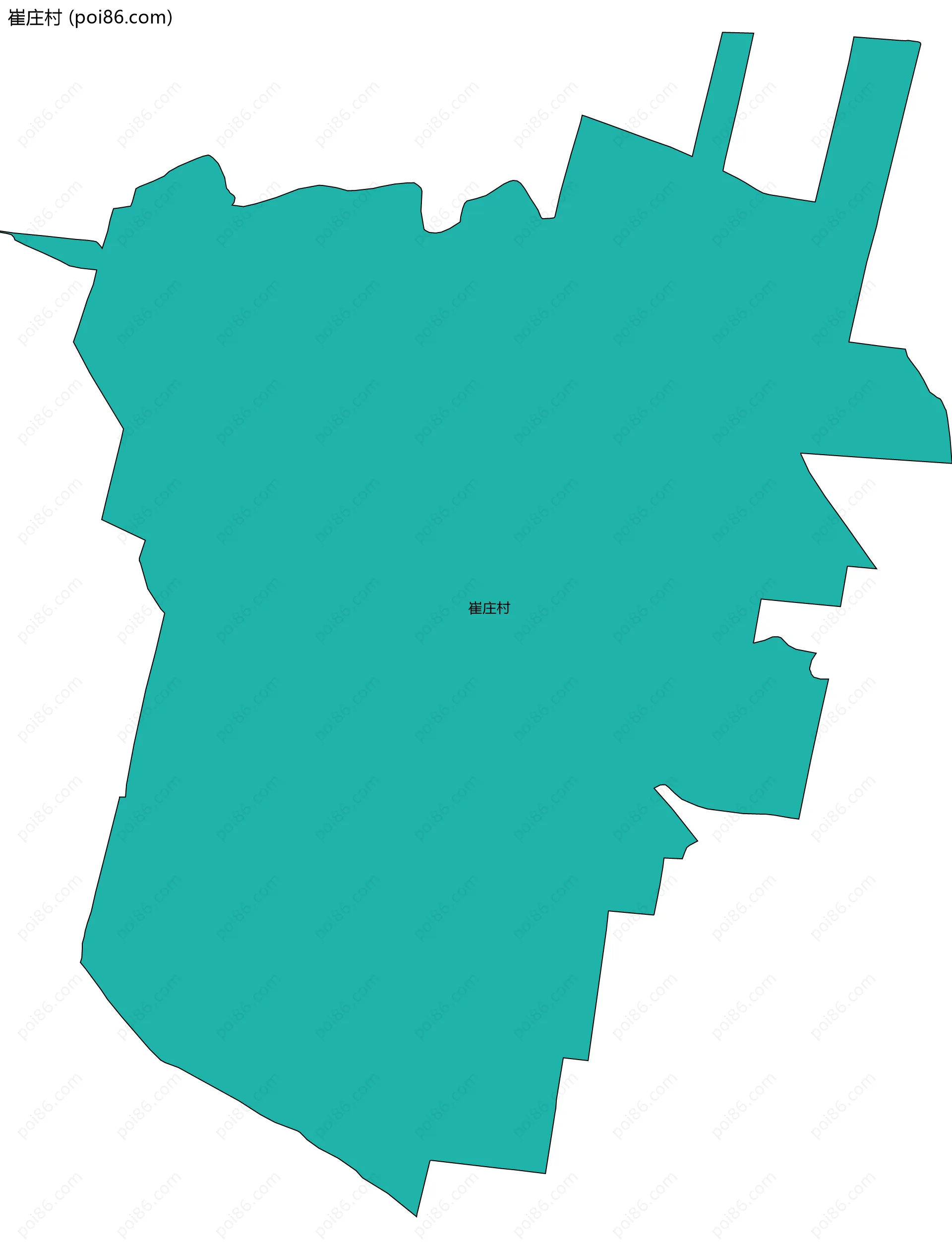 崔庄村边界地图
