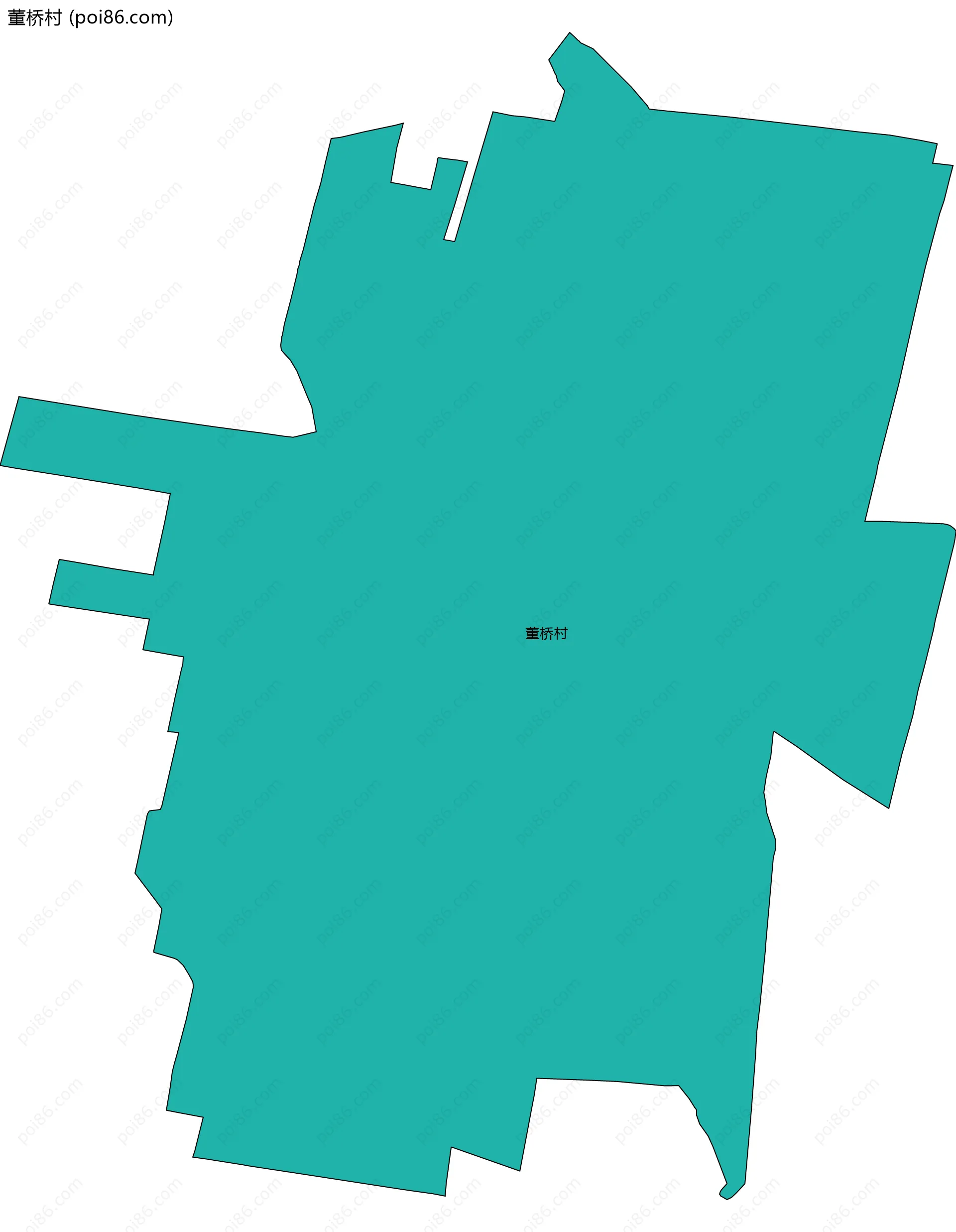 董桥村边界地图