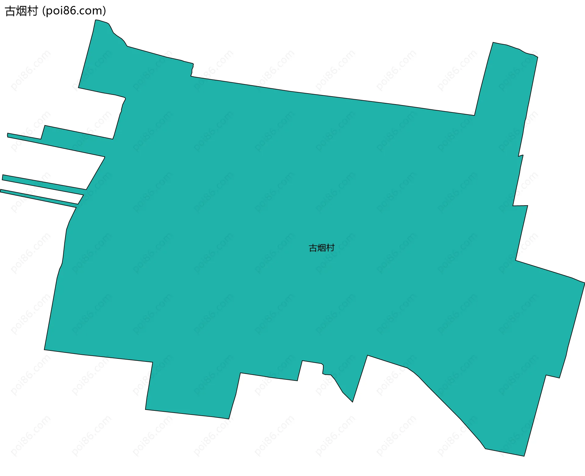 古烟村边界地图