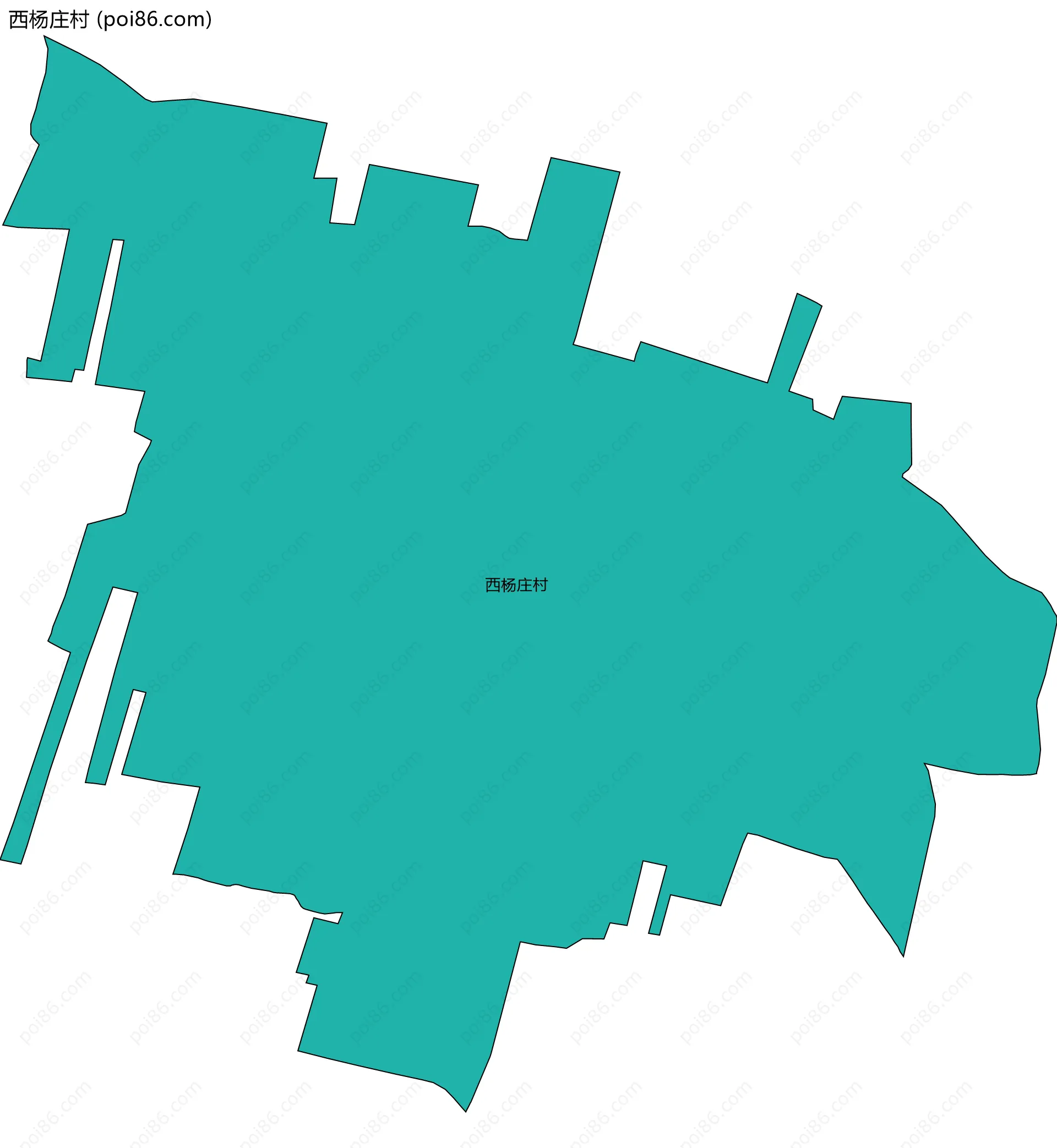 西杨庄村边界地图