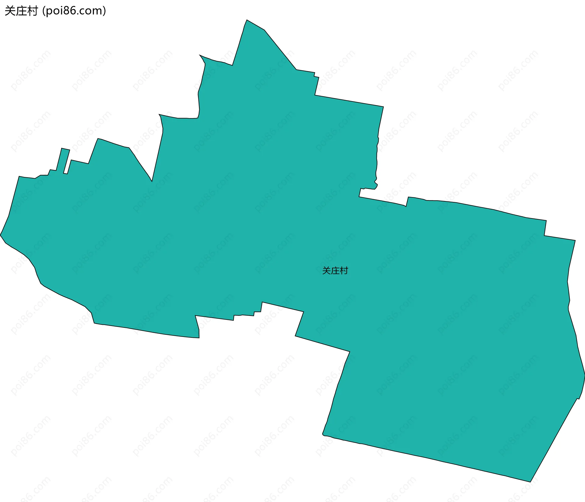关庄村边界地图