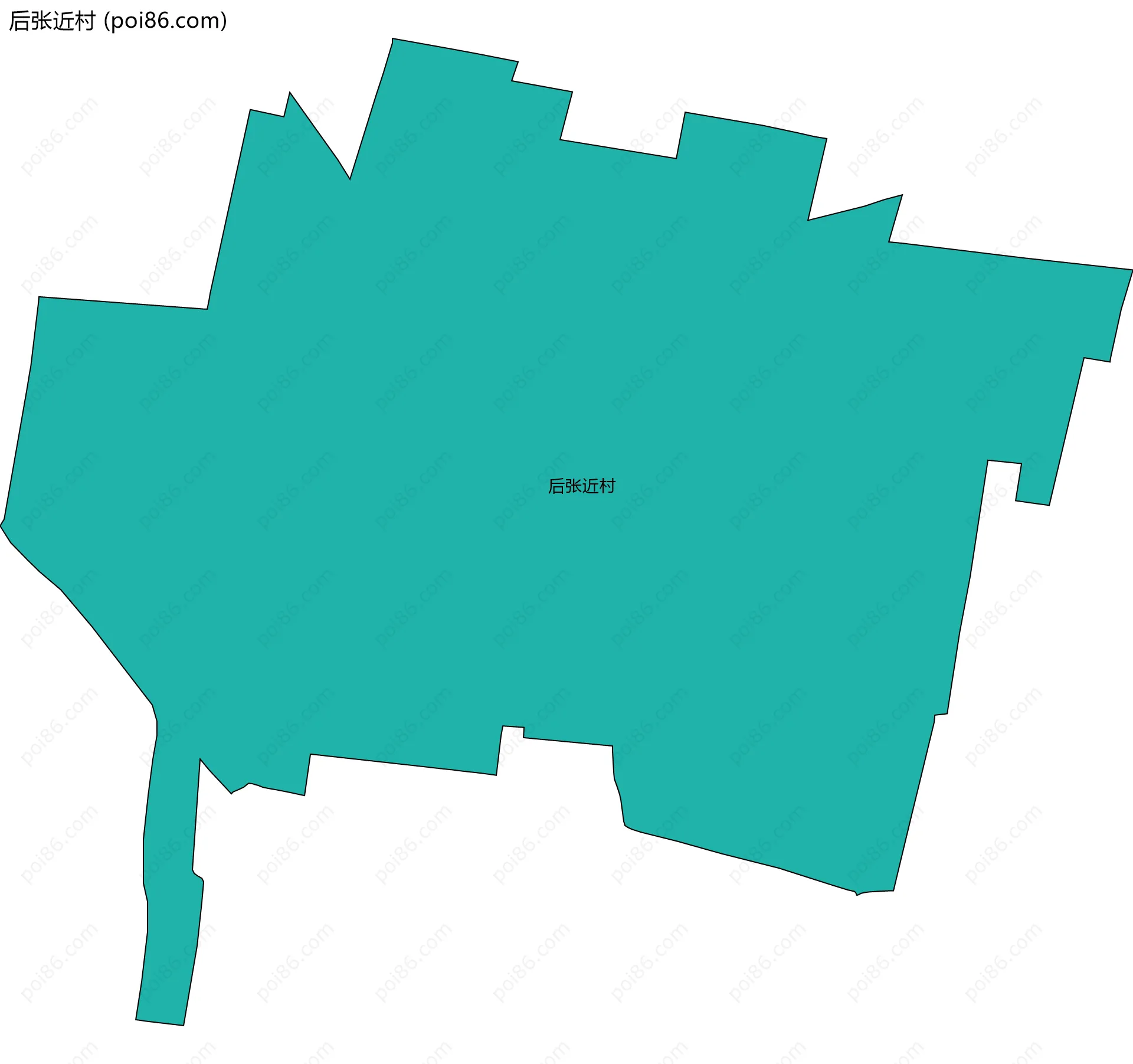 后张近村边界地图