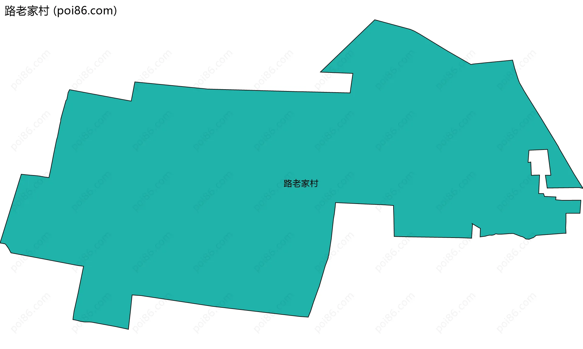 路老家村边界地图