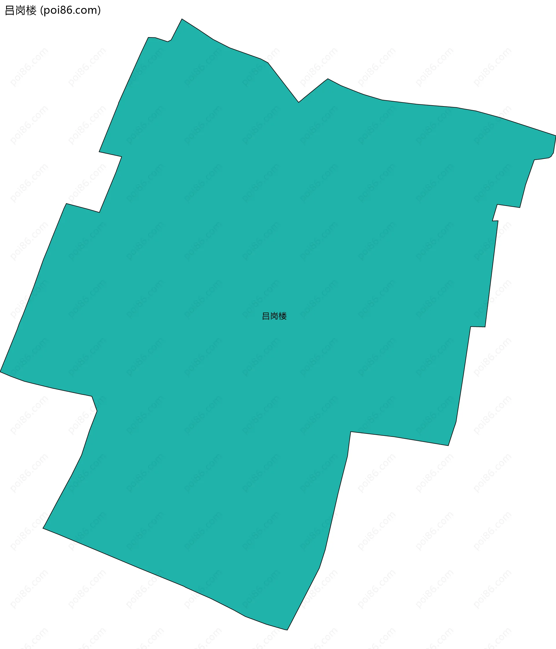 吕岗楼边界地图