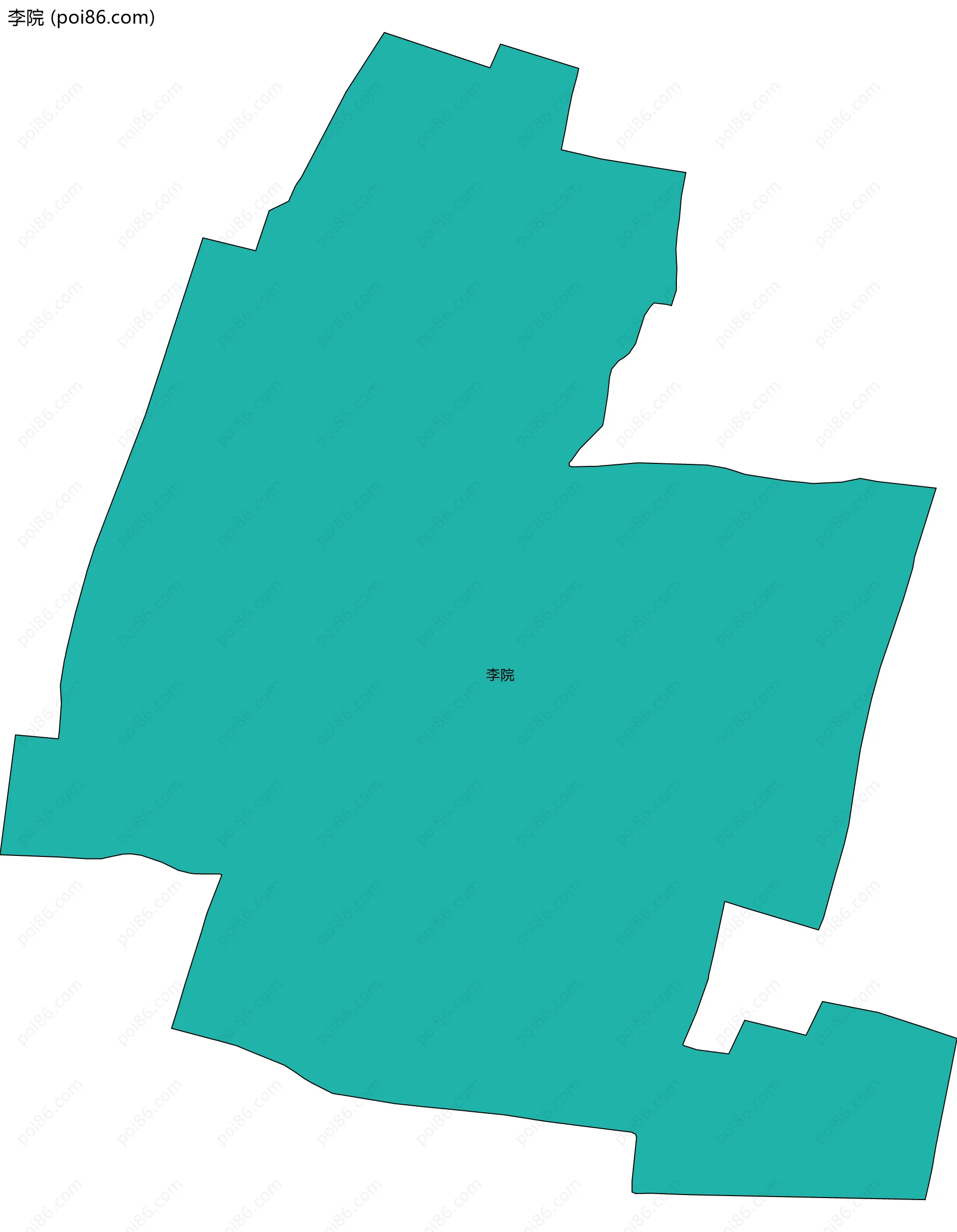 李院边界地图