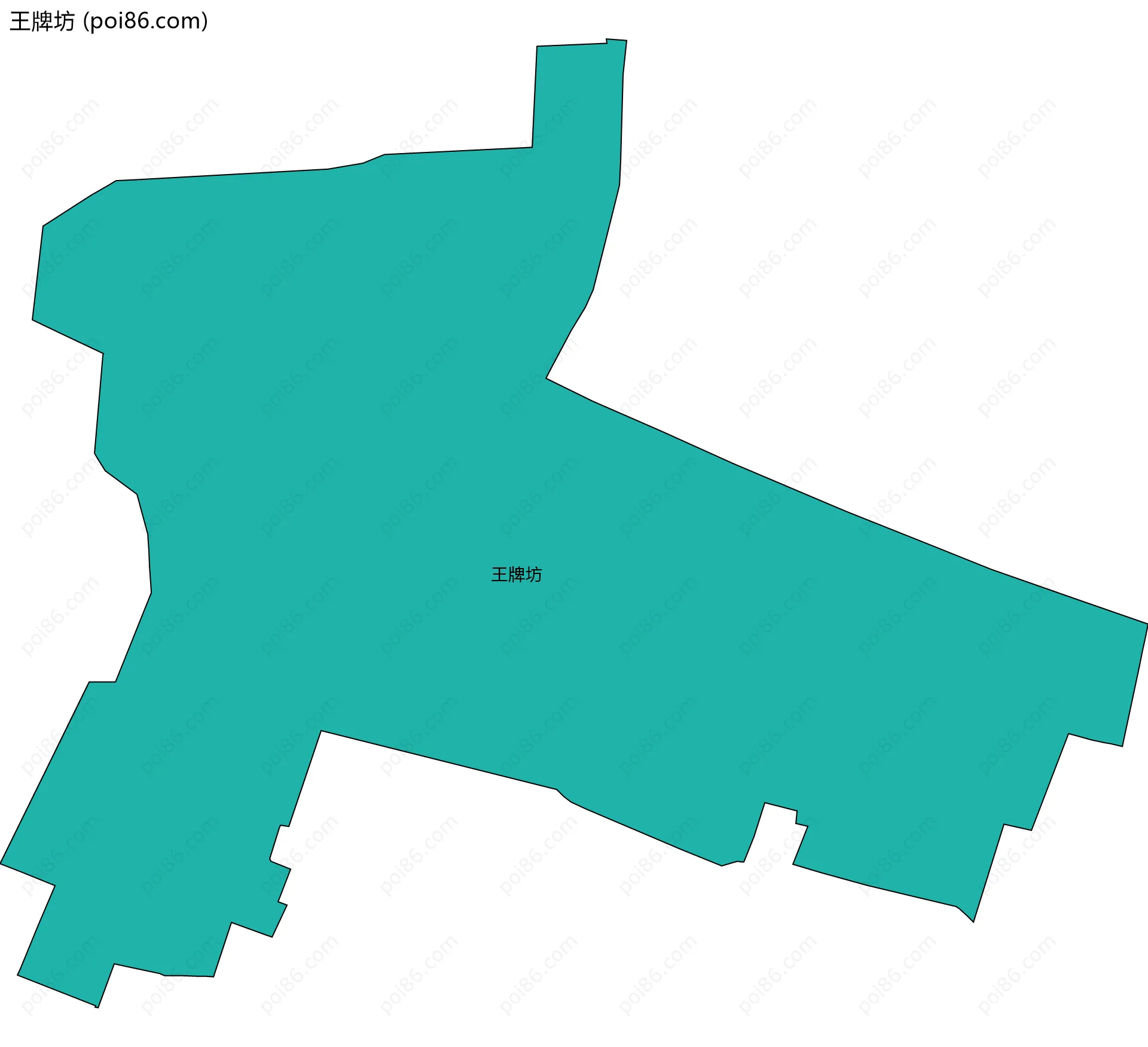 王牌坊边界地图