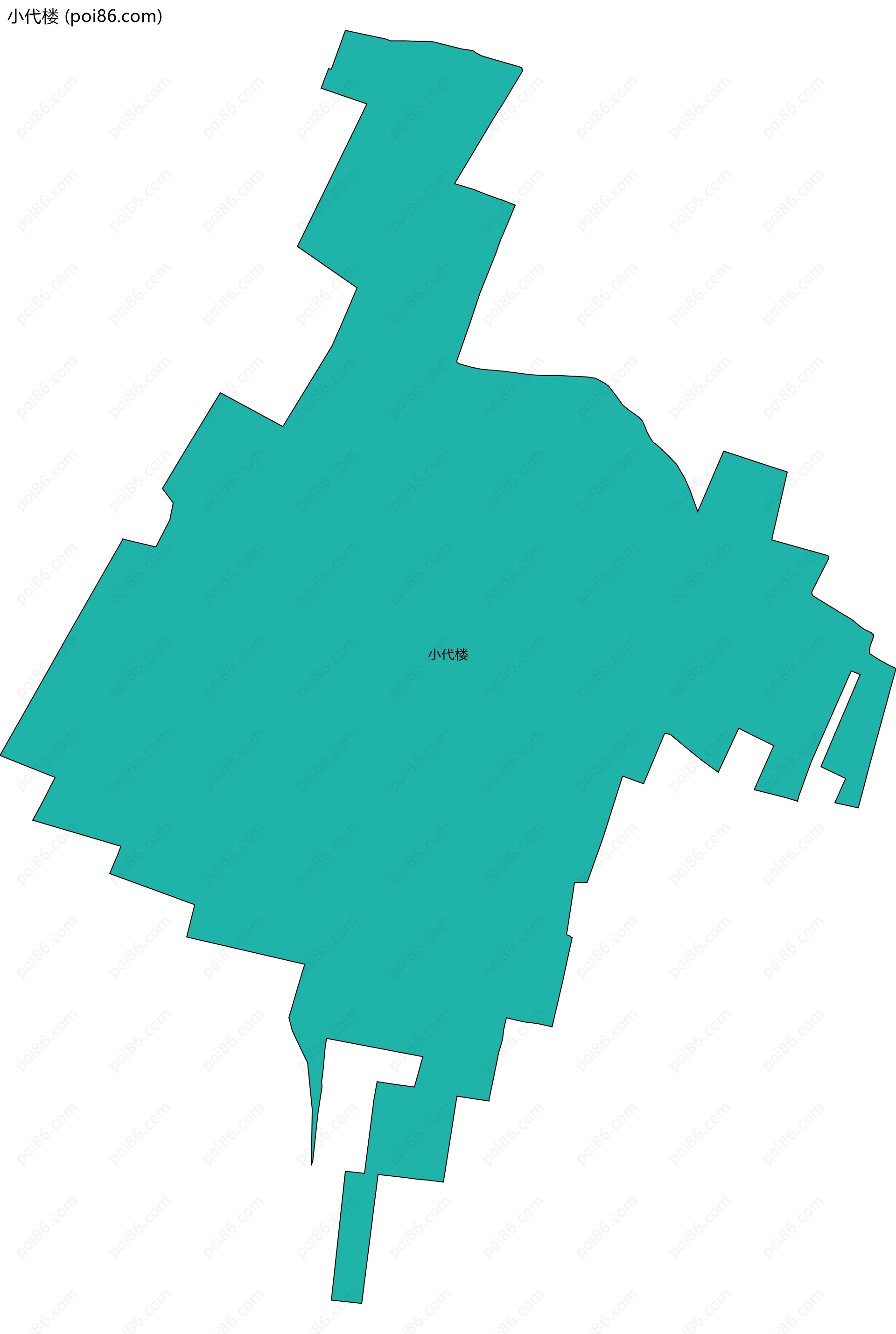 小代楼边界地图