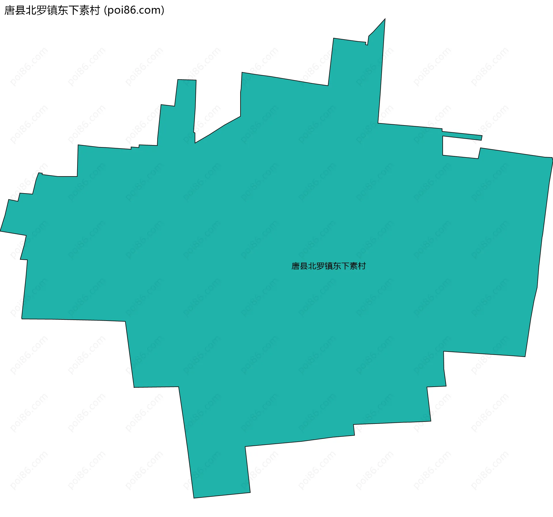 唐县北罗镇东下素村边界地图