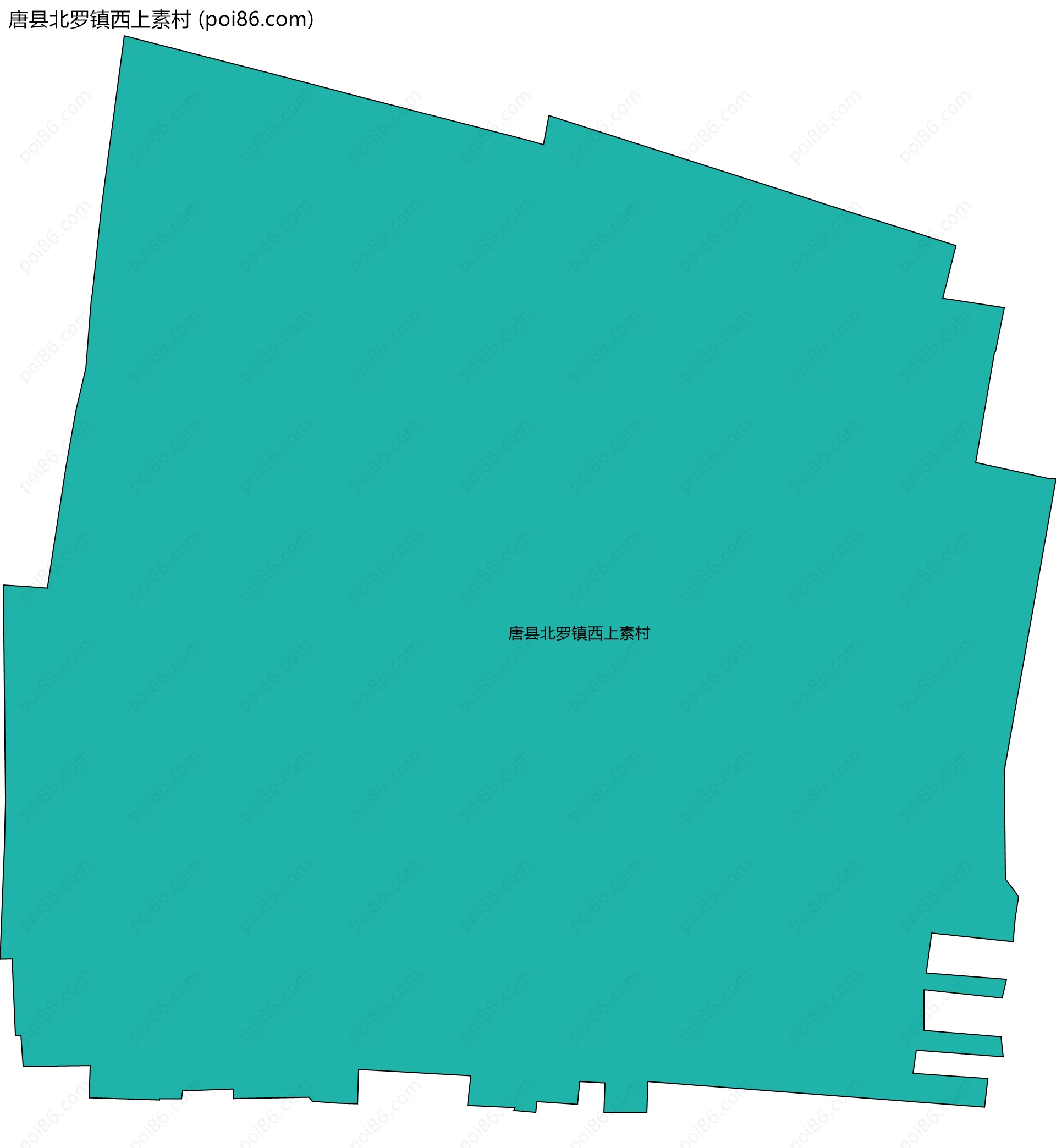 唐县北罗镇西上素村边界地图