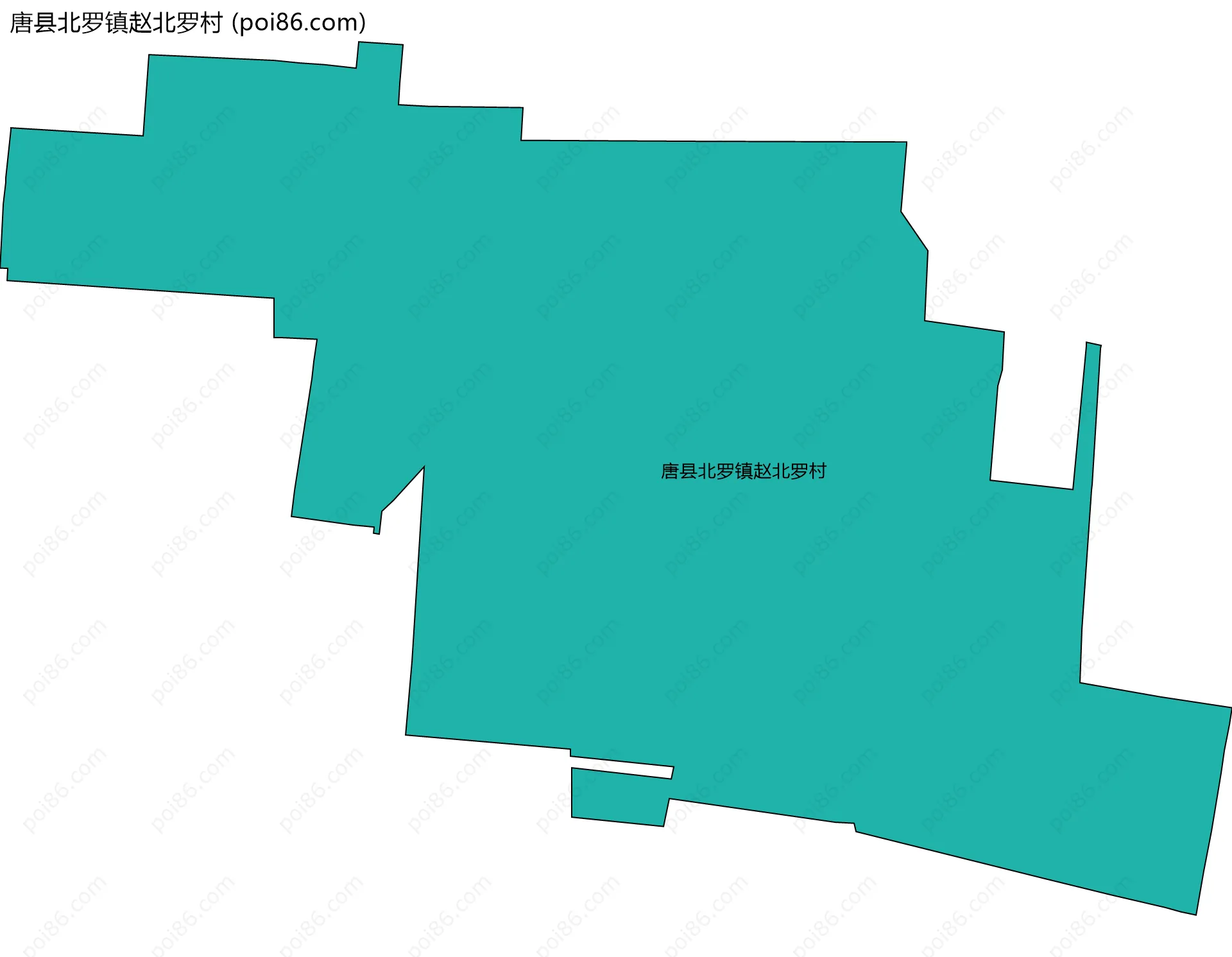 唐县北罗镇赵北罗村边界地图