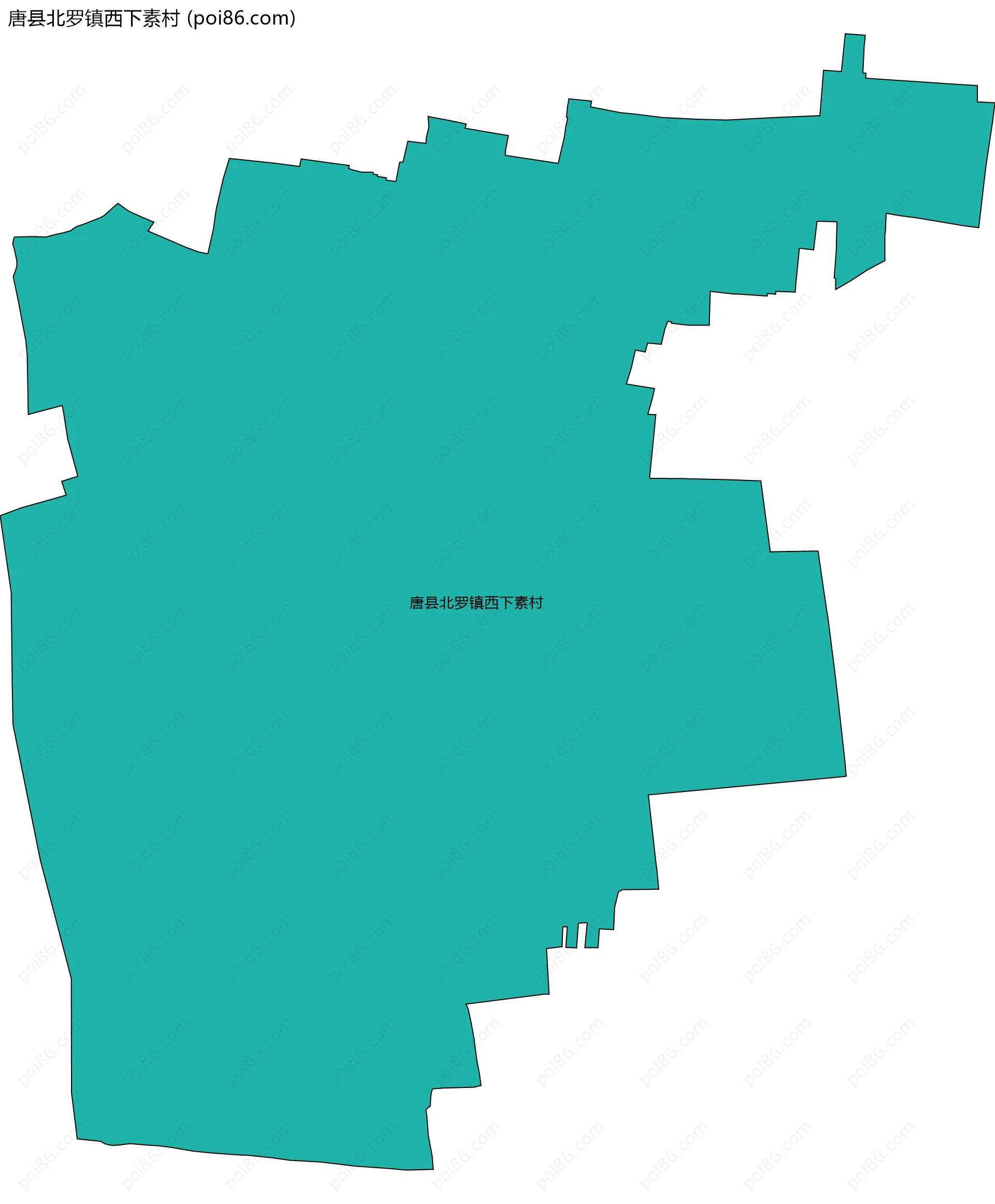 唐县北罗镇西下素村边界地图