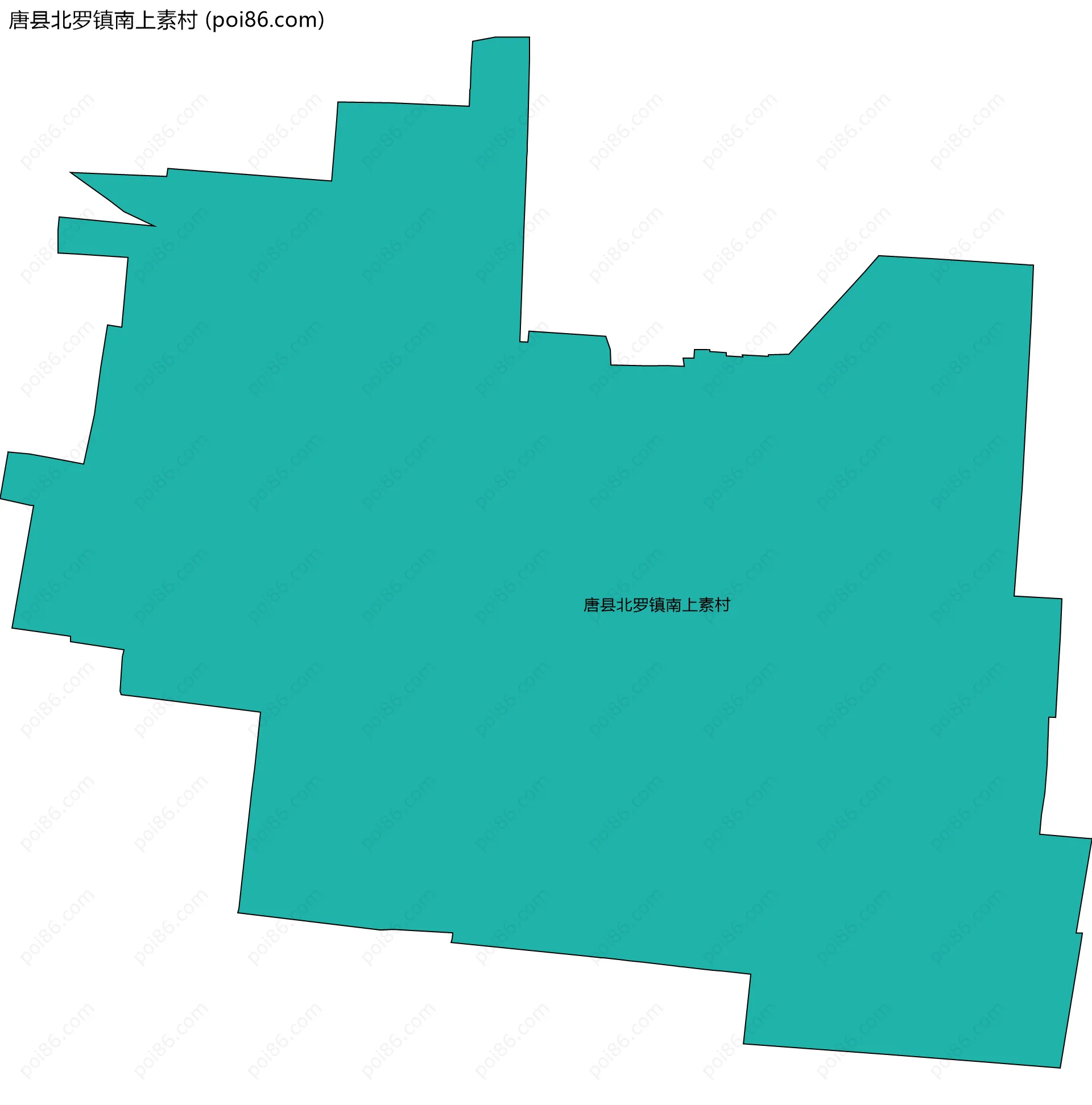 唐县北罗镇南上素村边界地图