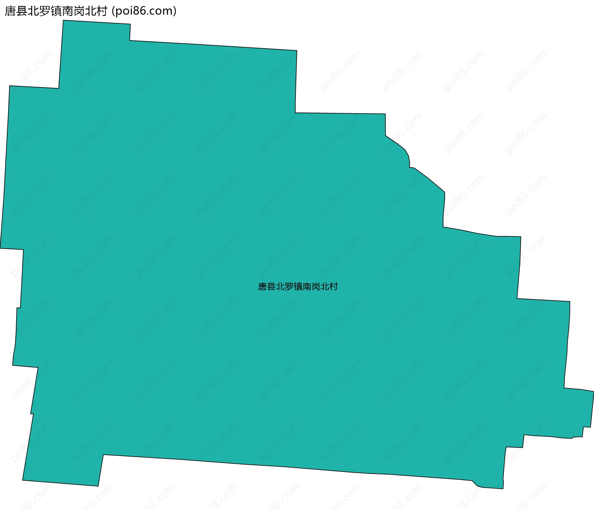 唐县北罗镇南岗北村边界地图