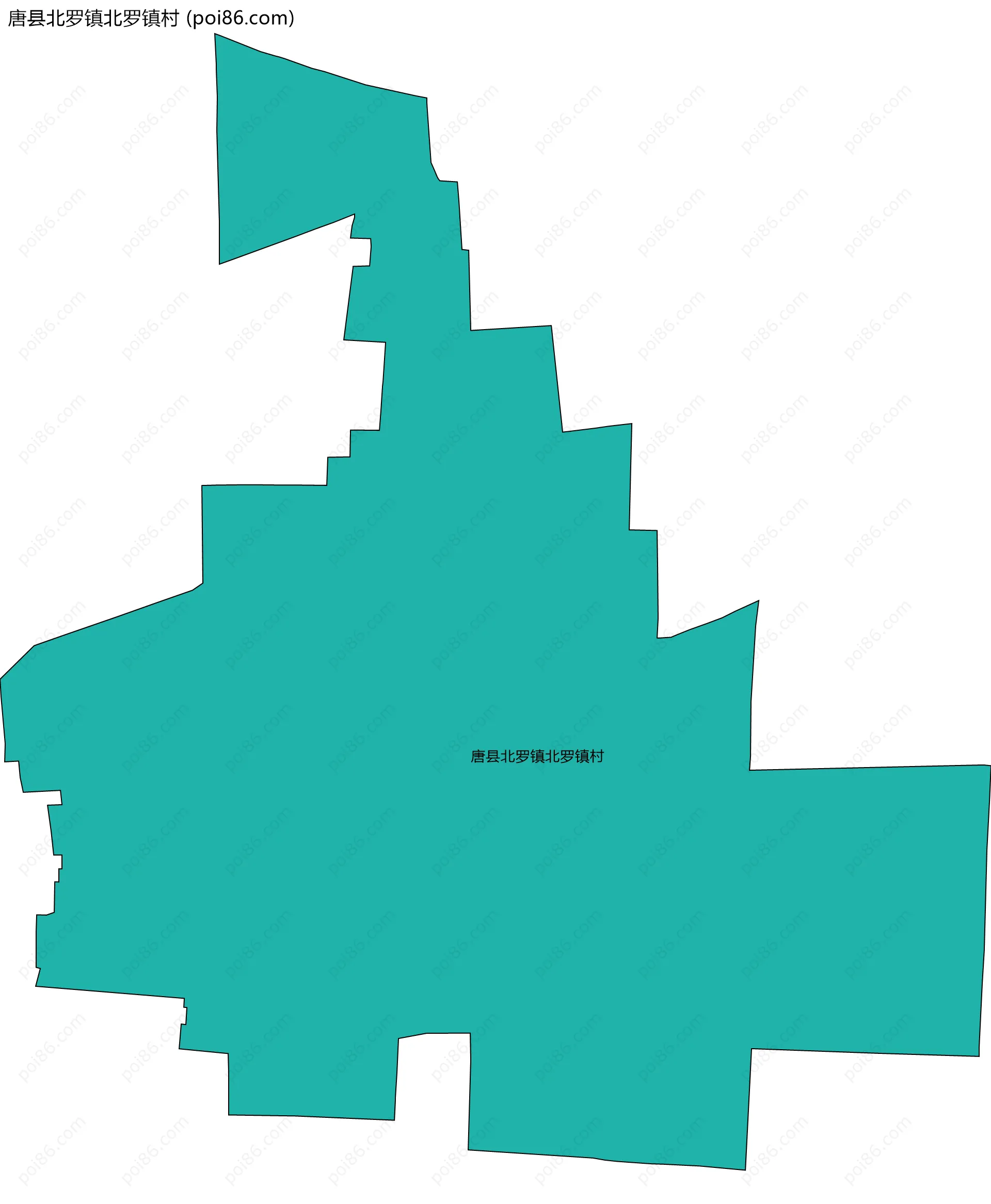 唐县北罗镇北罗镇村边界地图