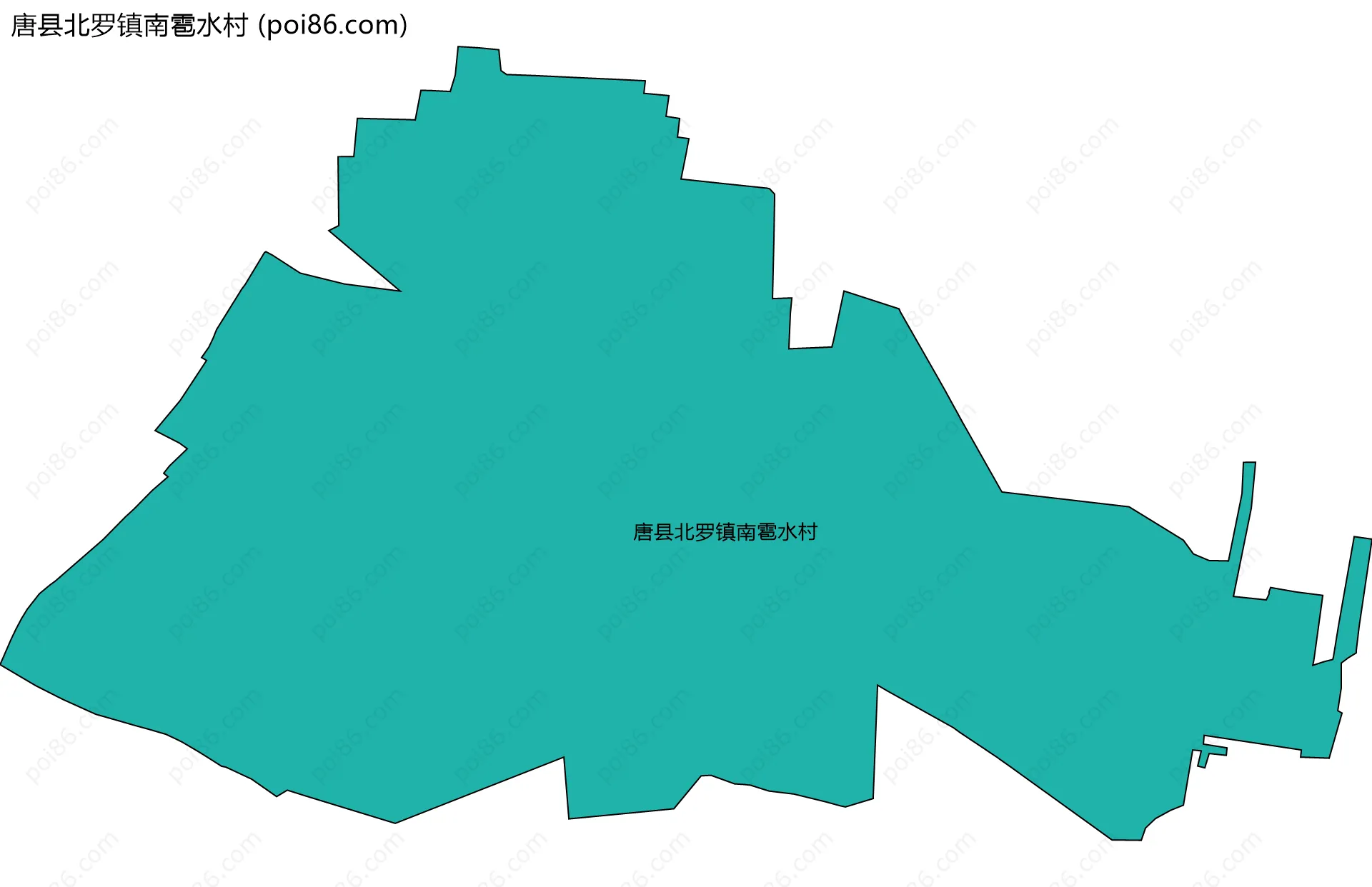 唐县北罗镇南雹水村边界地图