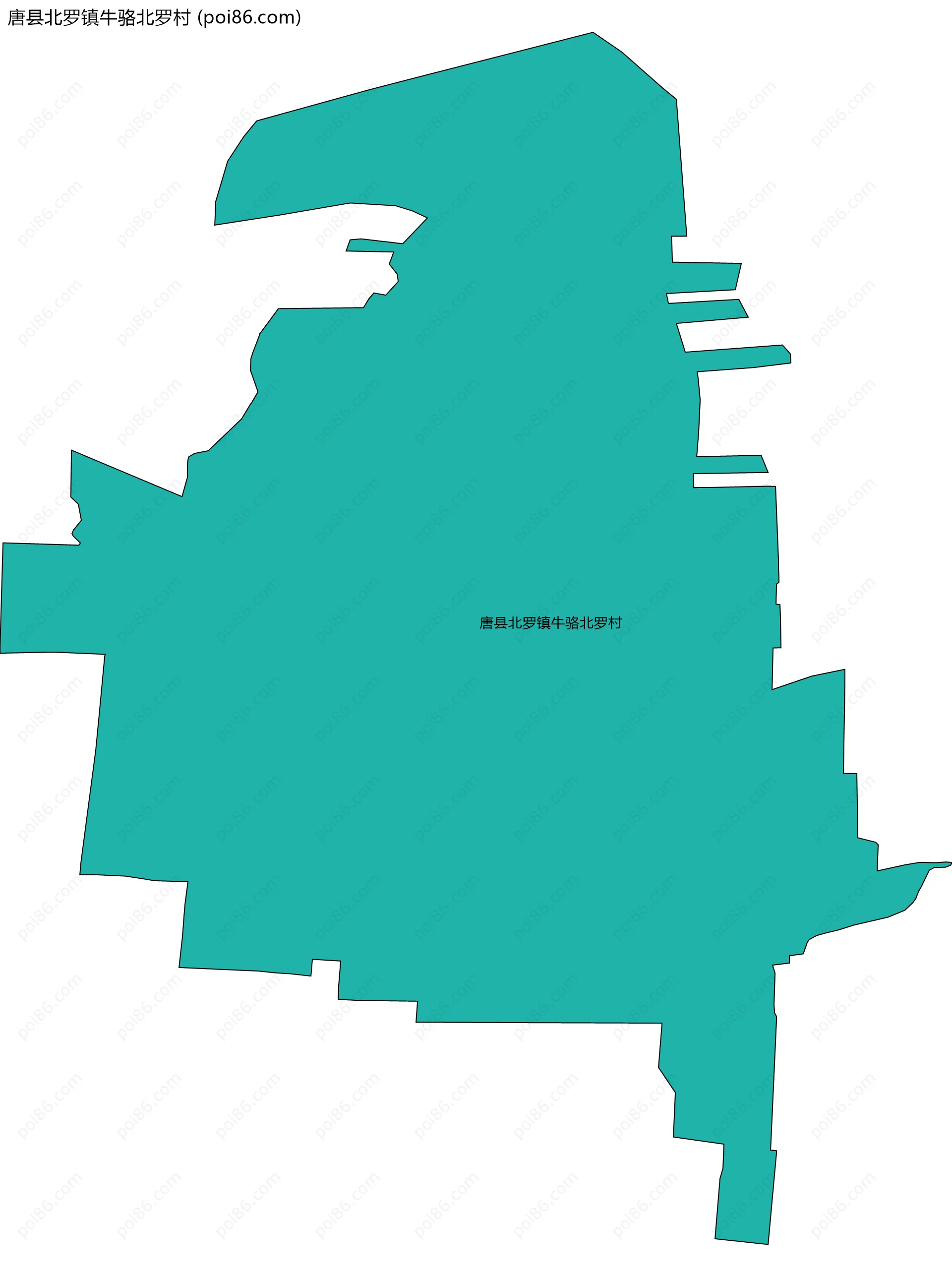 唐县北罗镇牛骆北罗村边界地图