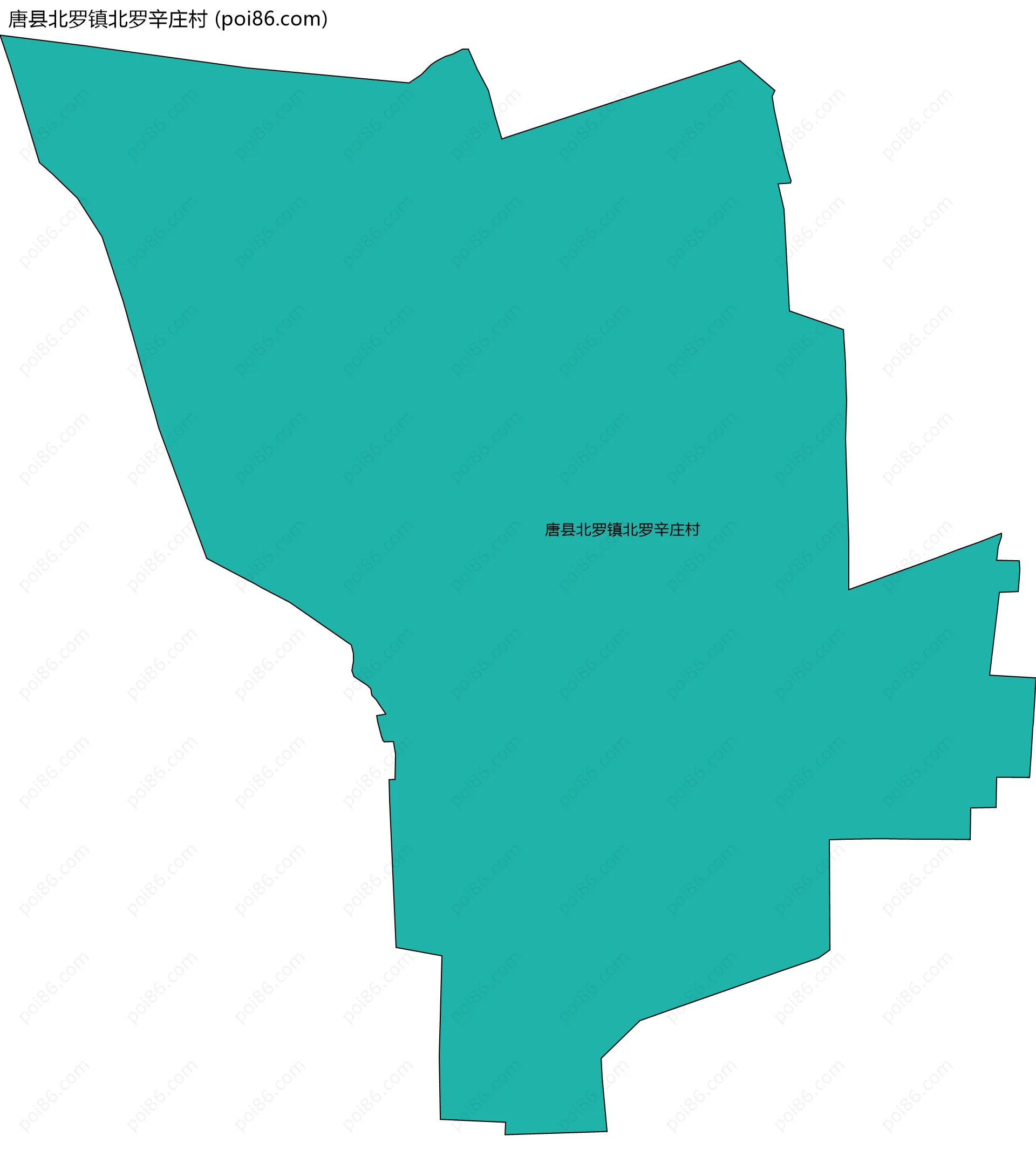 唐县北罗镇北罗辛庄村边界地图