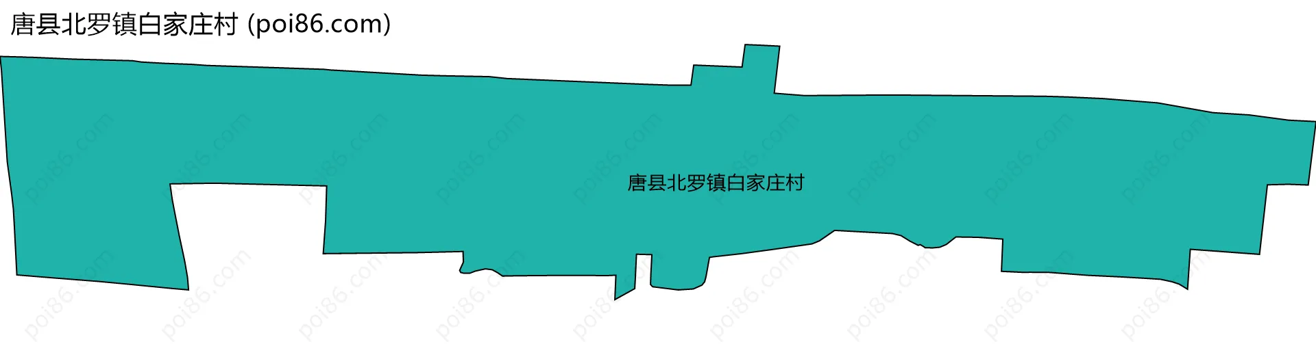 唐县北罗镇白家庄村边界地图