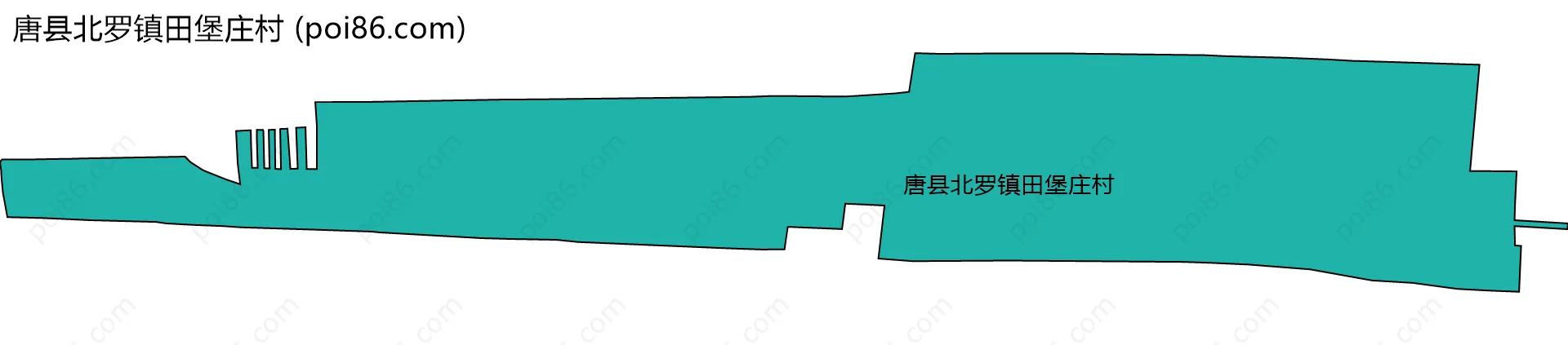 唐县北罗镇田堡庄村边界地图