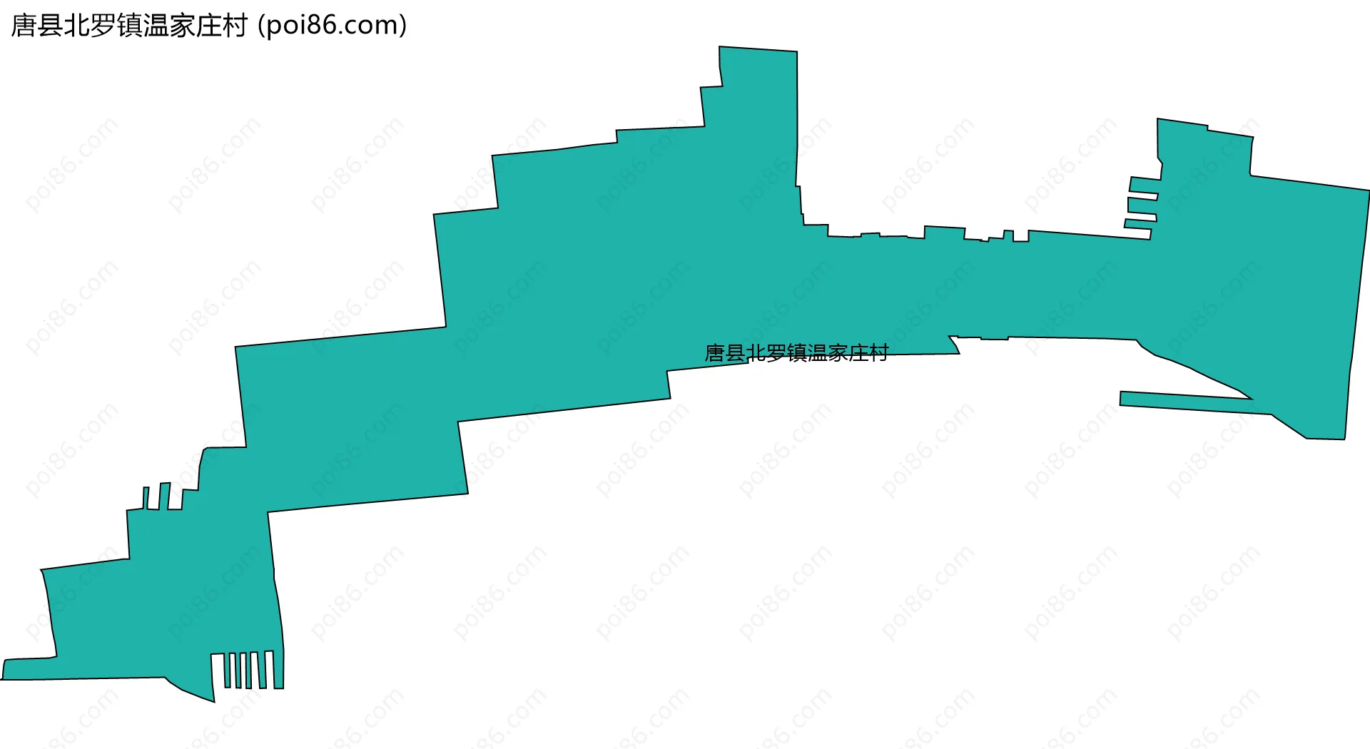 唐县北罗镇温家庄村边界地图
