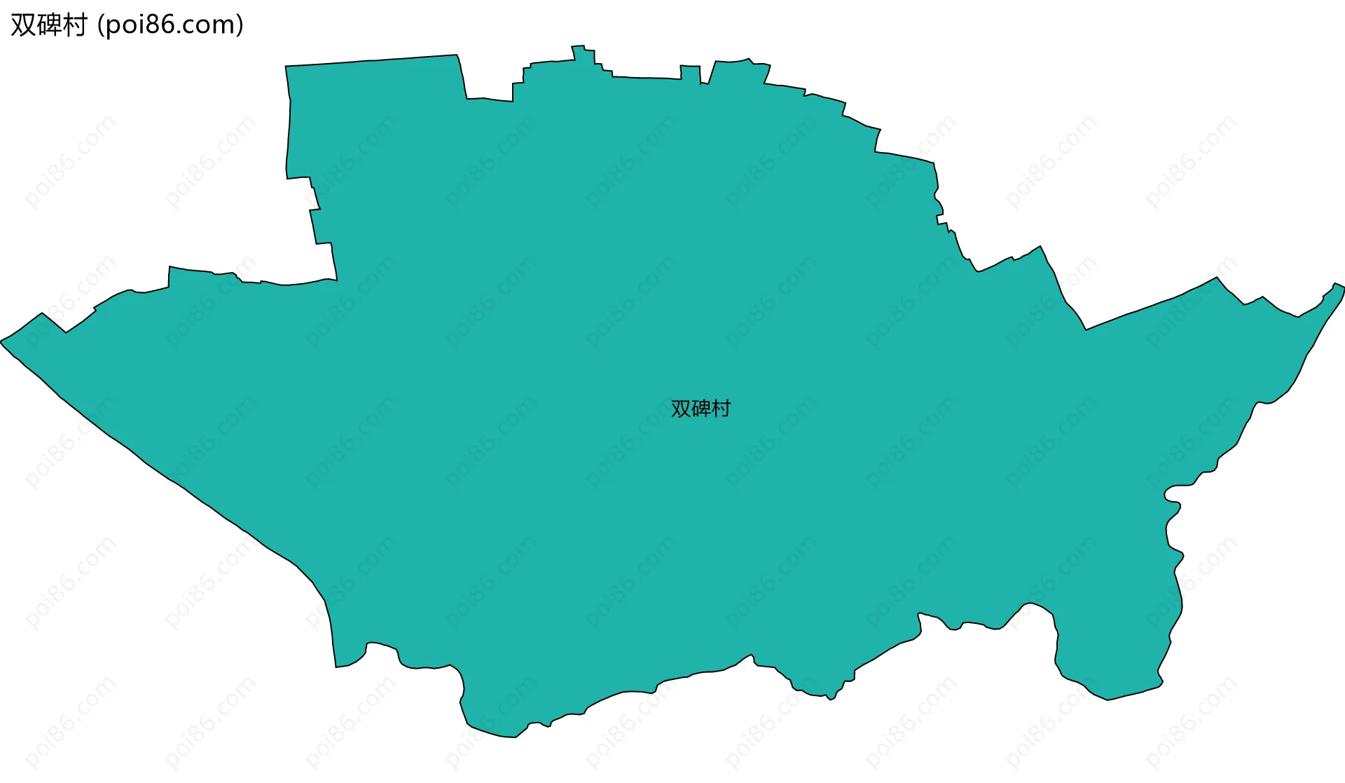 双碑村边界地图