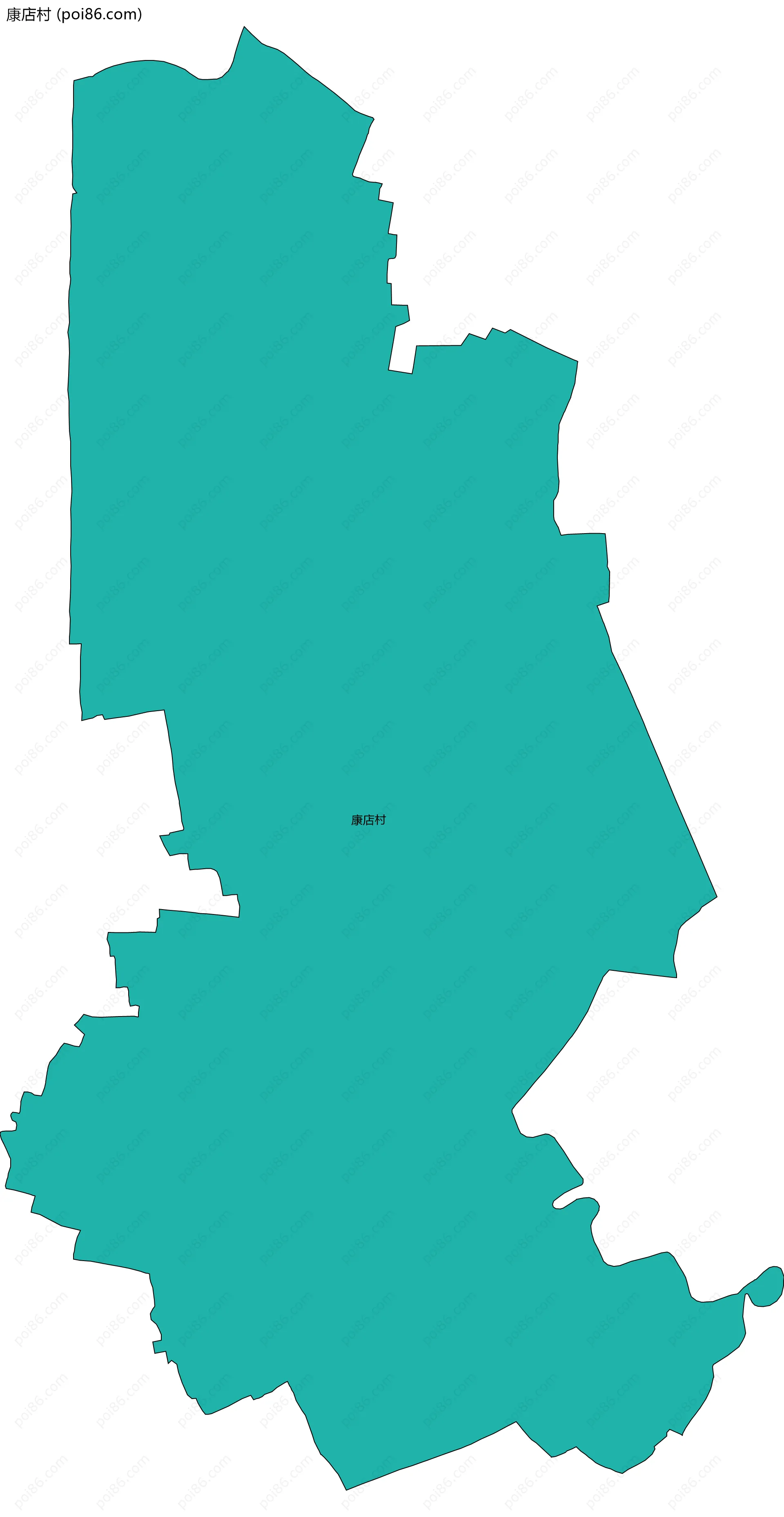 康店村边界地图