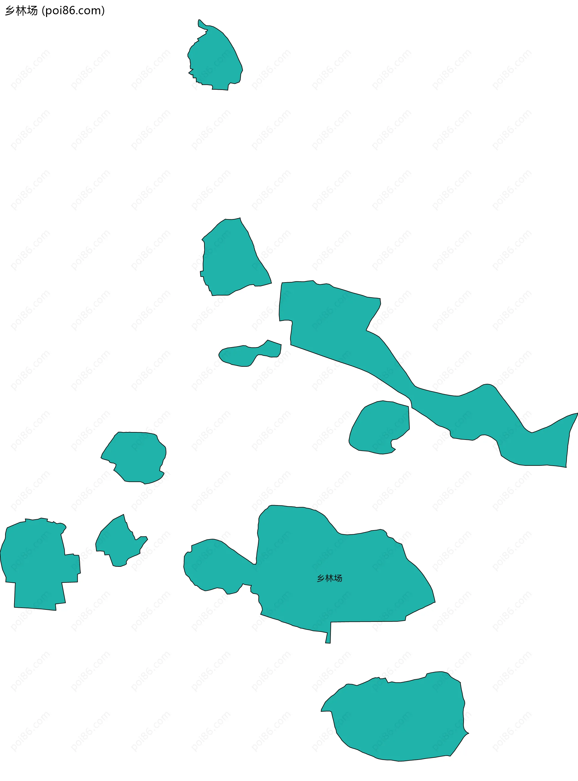 乡林场边界地图