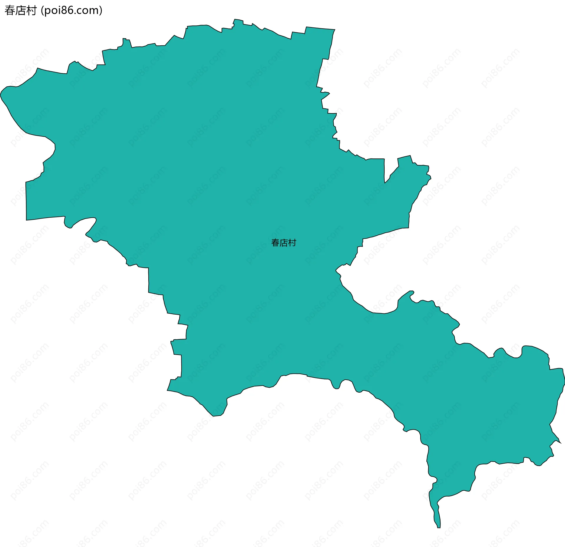 春店村边界地图