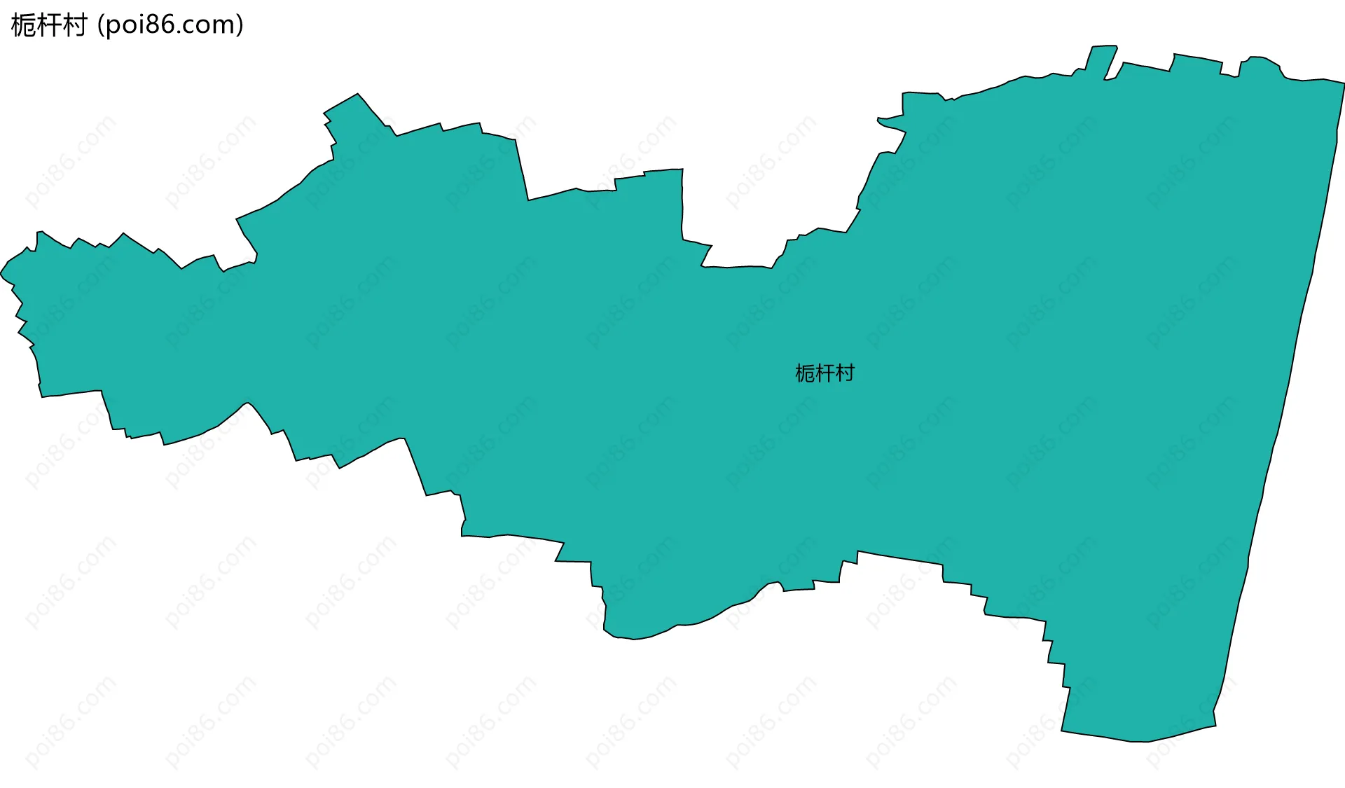 栀杆村边界地图