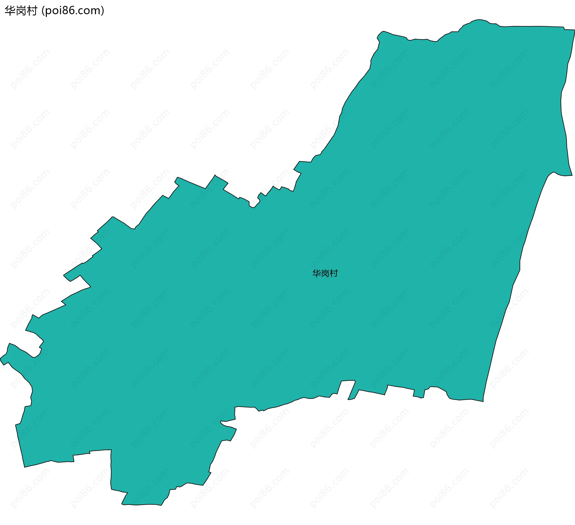 华岗村边界地图