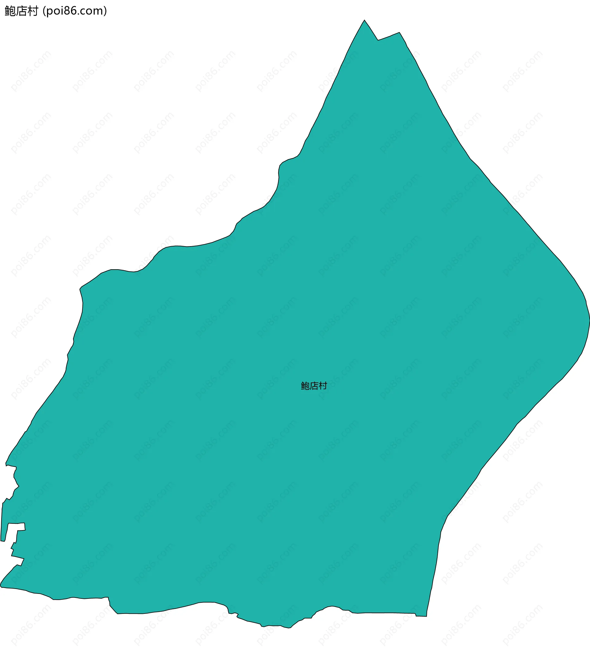 鲍店村边界地图