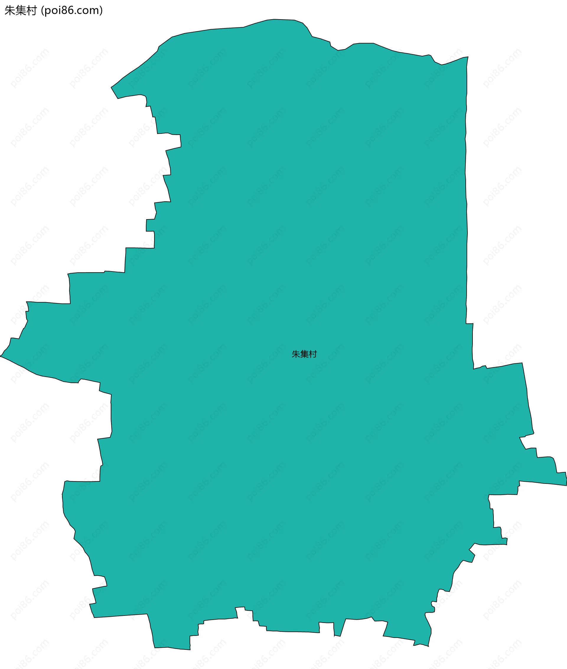 朱集村边界地图