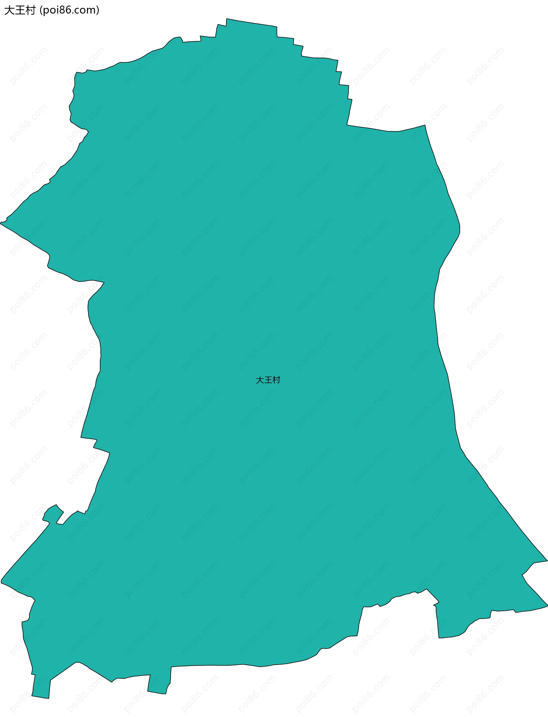 大王村边界地图