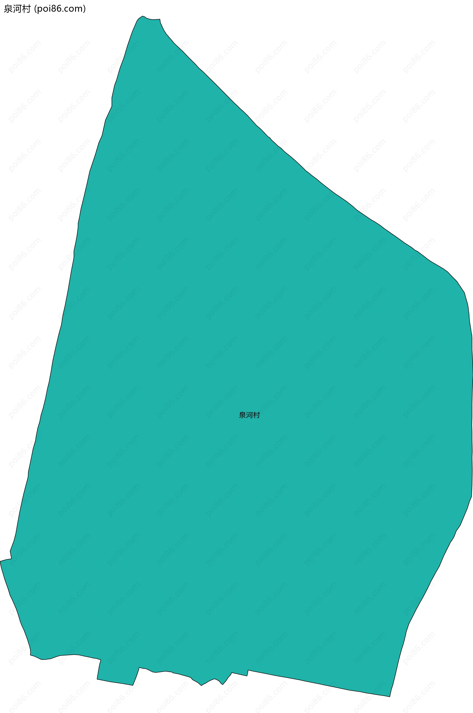 泉河村边界地图