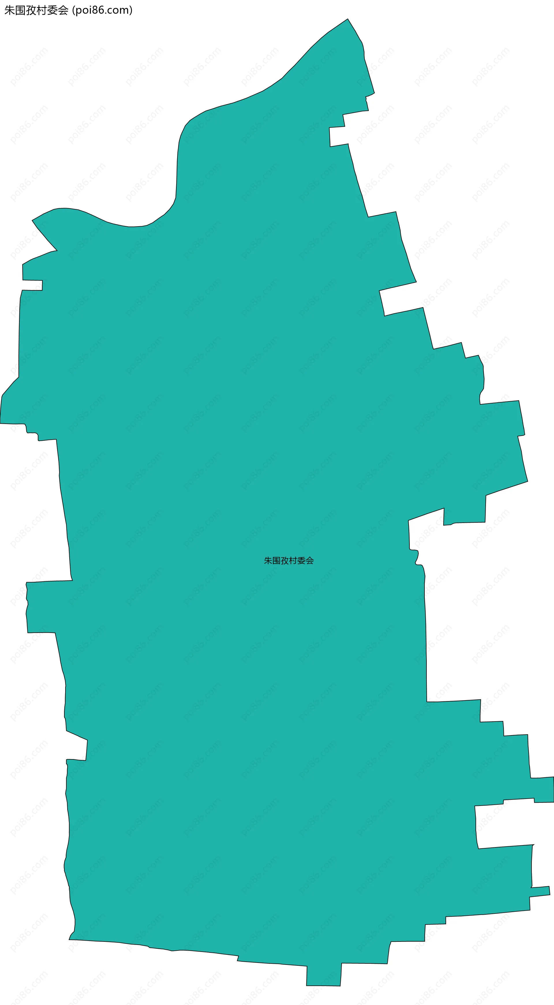 朱围孜村委会边界地图
