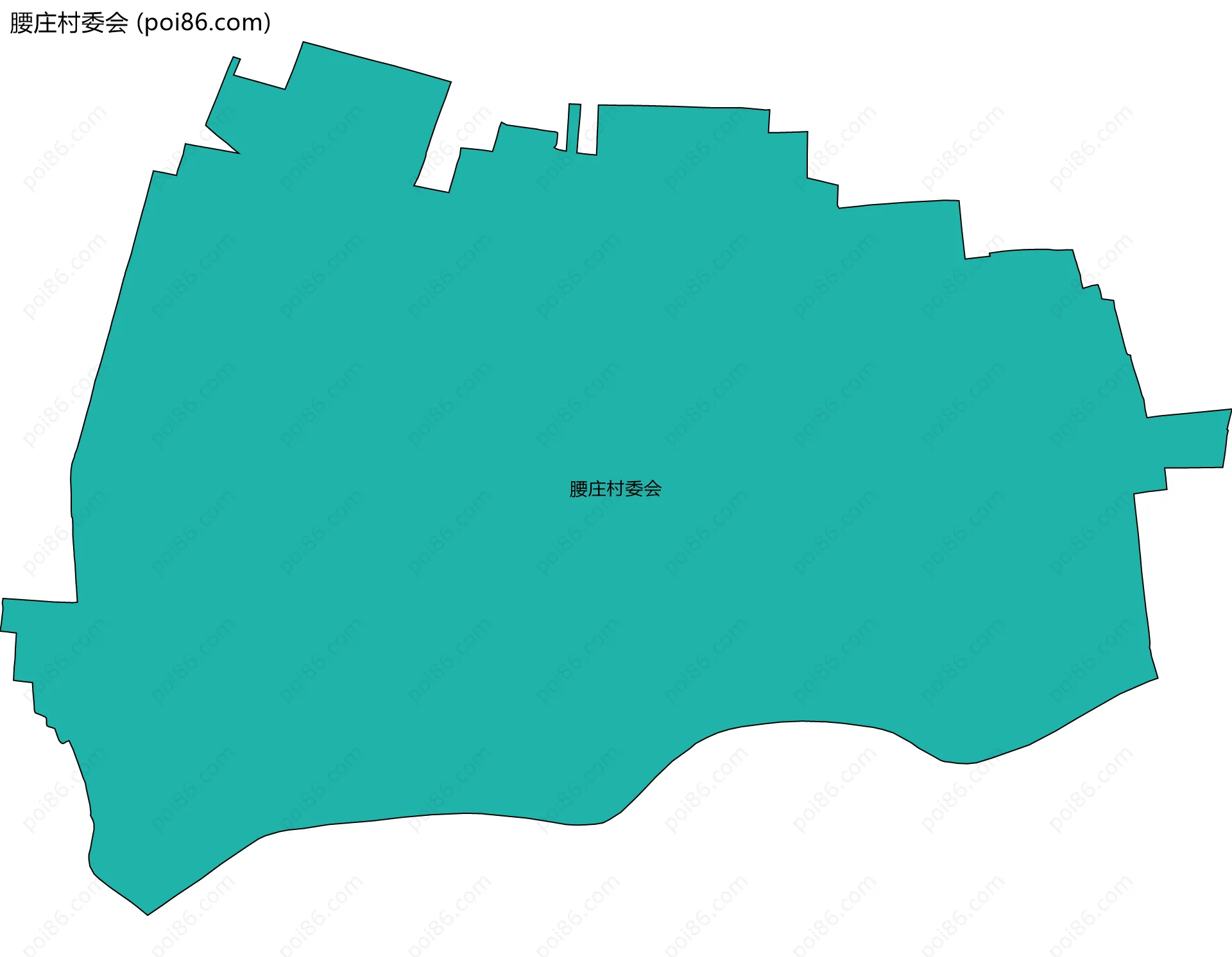 腰庄村委会边界地图