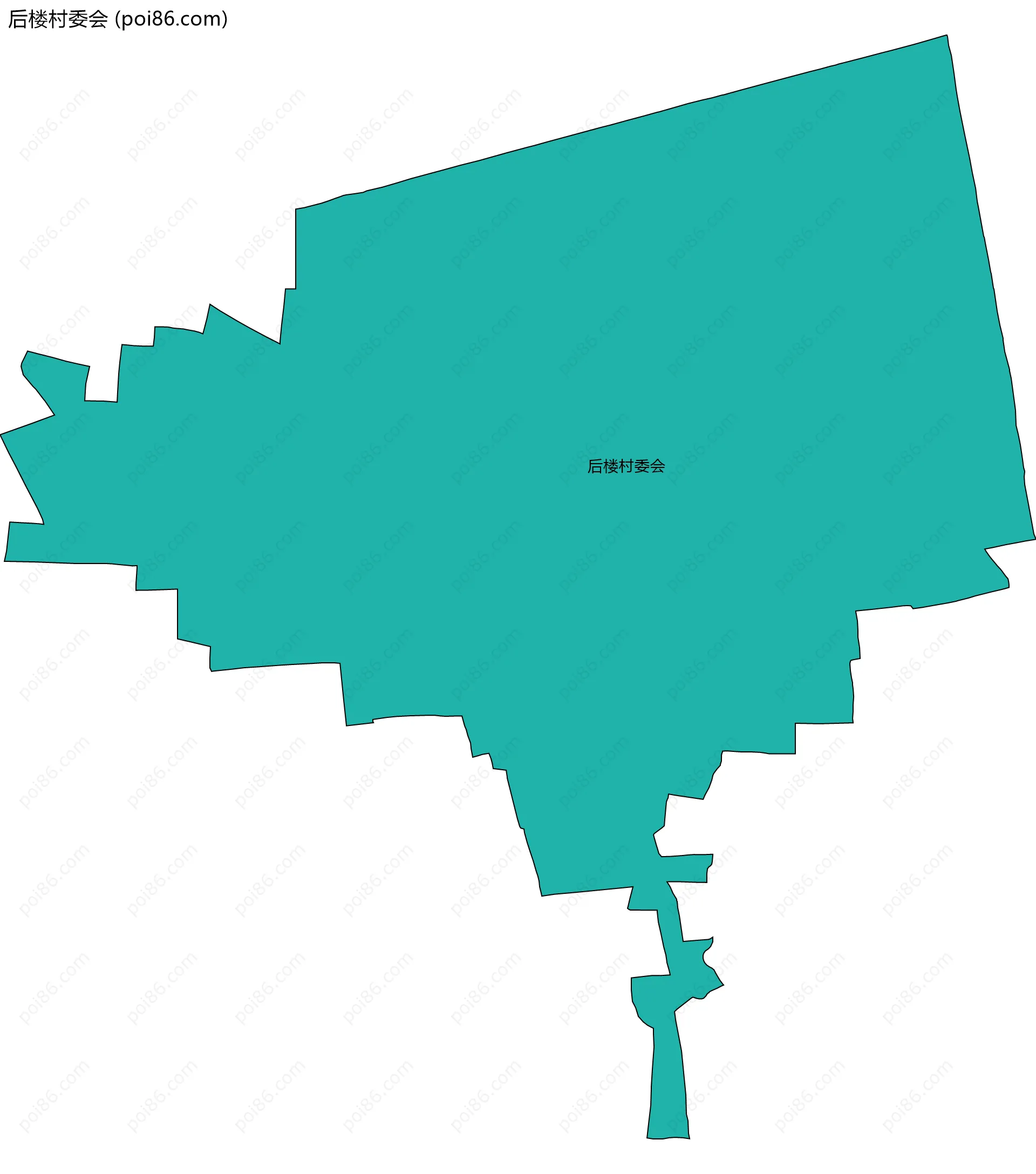 后楼村委会边界地图
