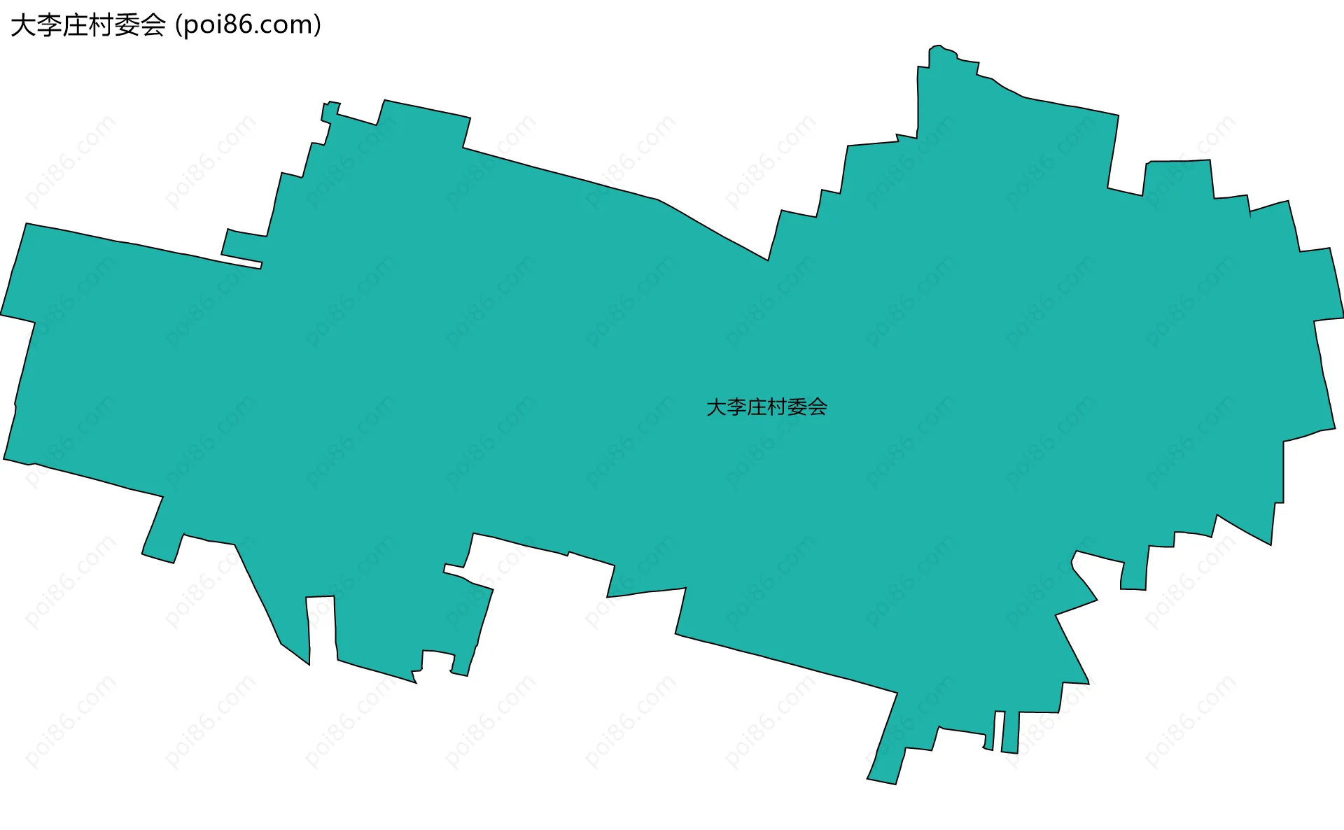 大李庄村委会边界地图