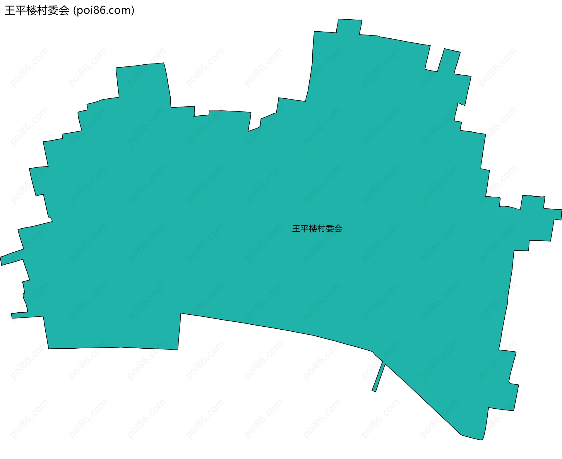 王平楼村委会边界地图