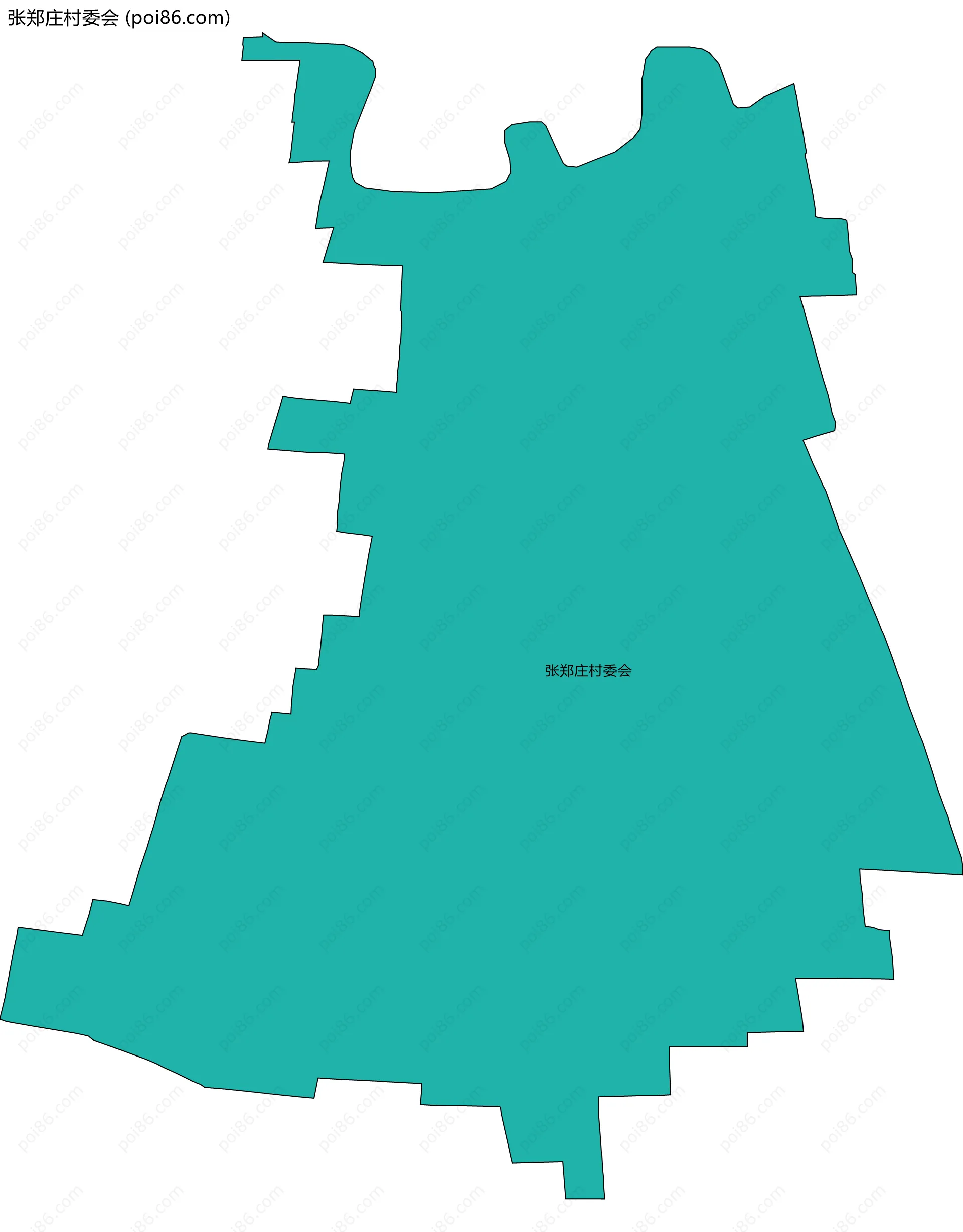 张郑庄村委会边界地图