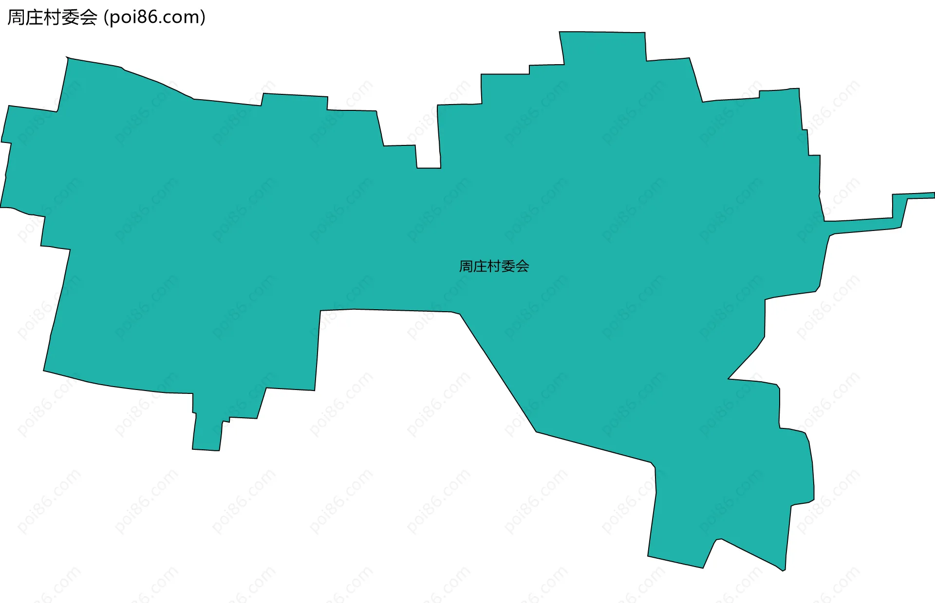 周庄村委会边界地图