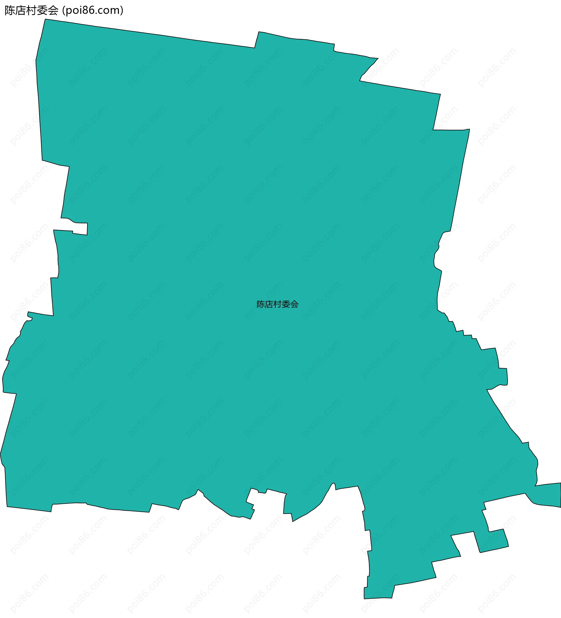 陈店村委会边界地图