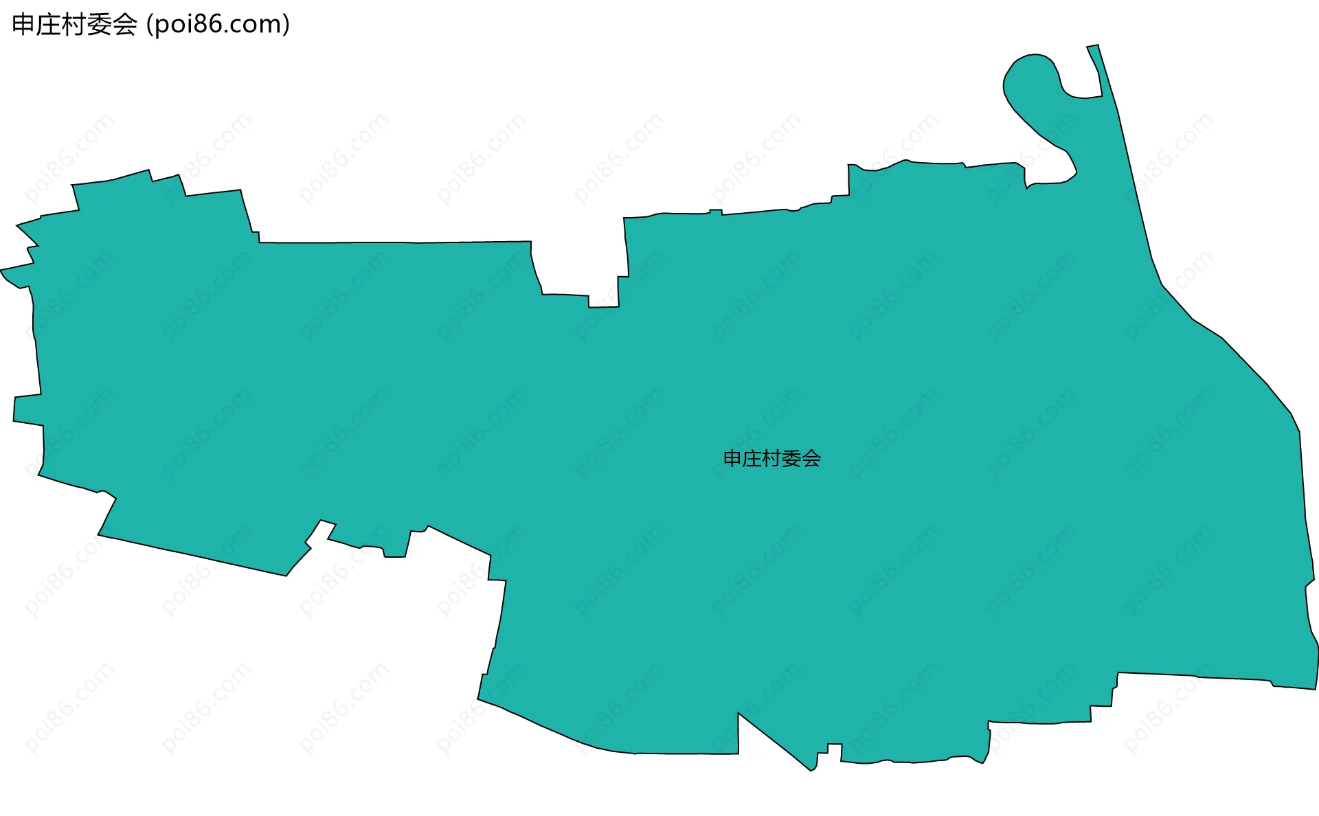 申庄村委会边界地图